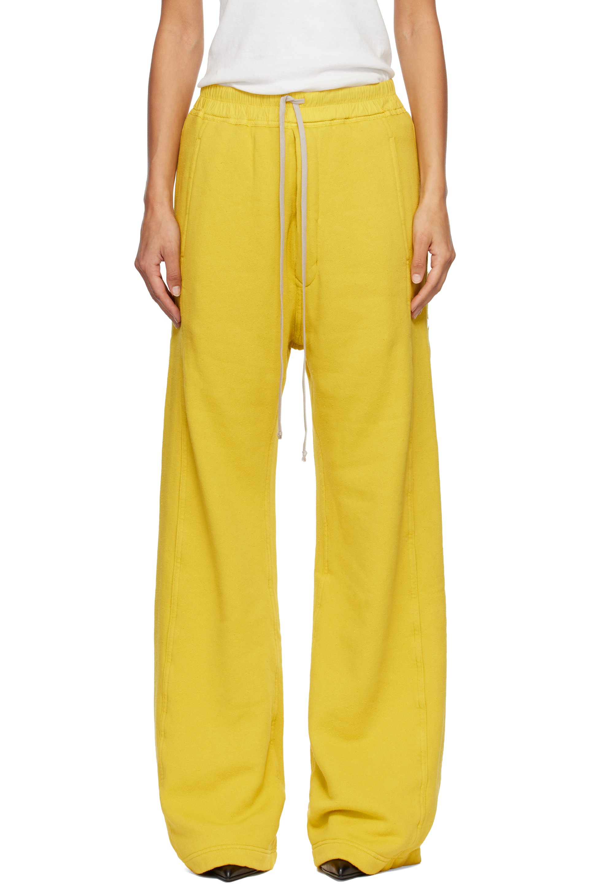 Rick Owens DRKSHDW - Pantalon de détente jaune à boutons-pression - Concordians