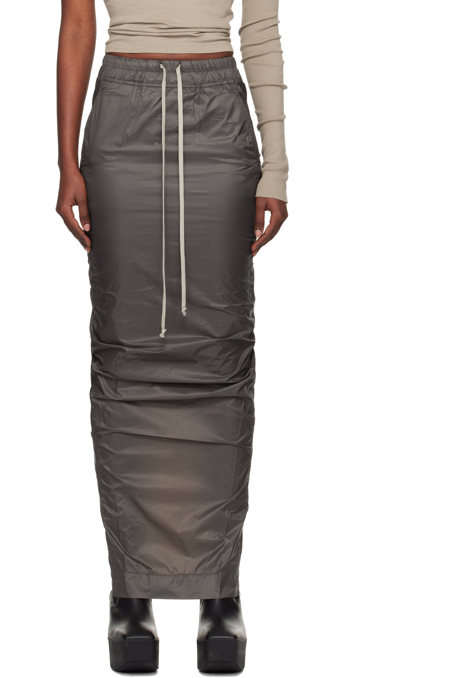 Rick Owens DRKSHDW - 灰色 Concordians Pull On Pillar 半身裙