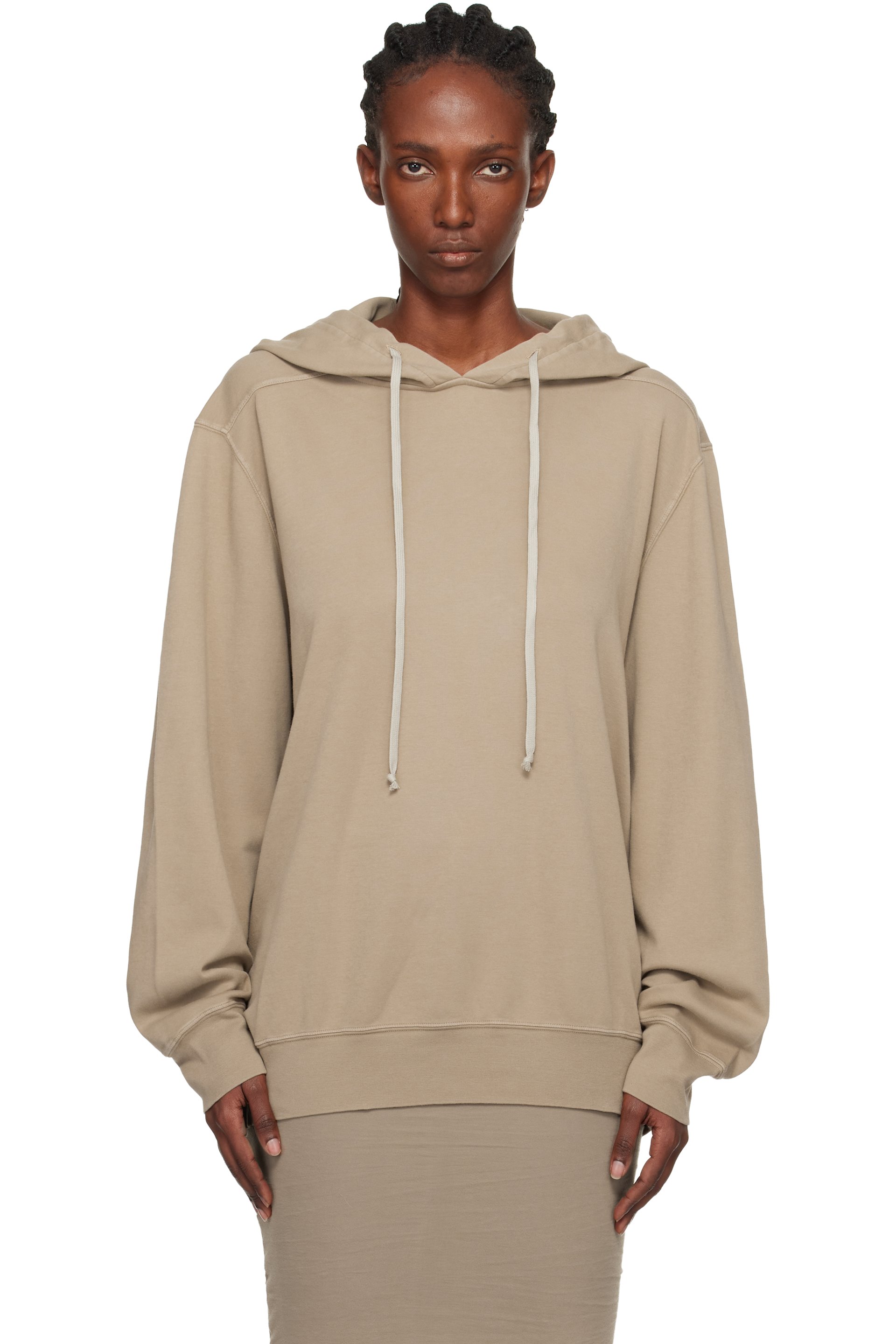 Rick Owens DRKSHDW - Pull à capuche surdimensionné taupe - Concordians