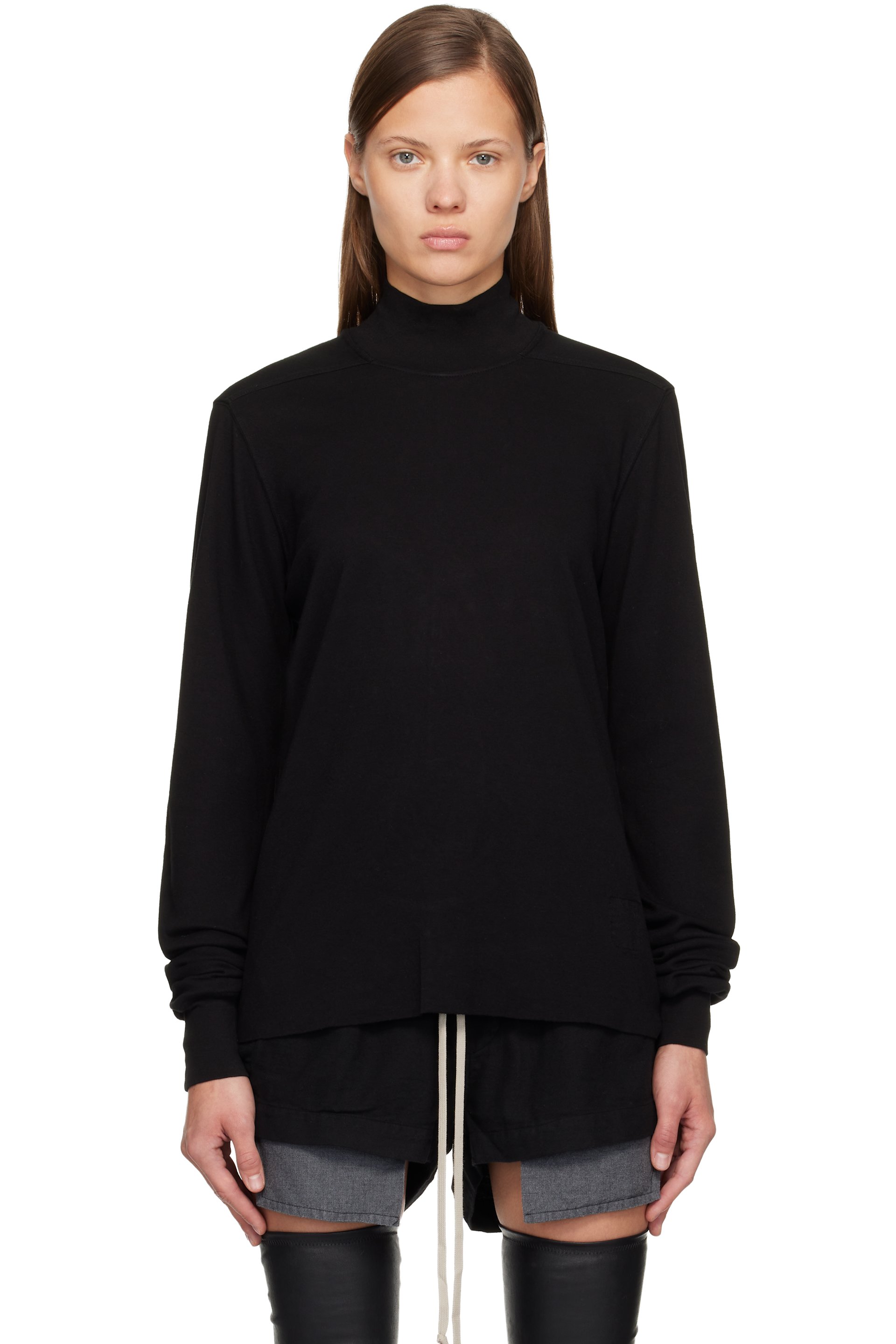 Rick Owens DRKSHDW - Black Concordians Headon Dbl Turtleneck