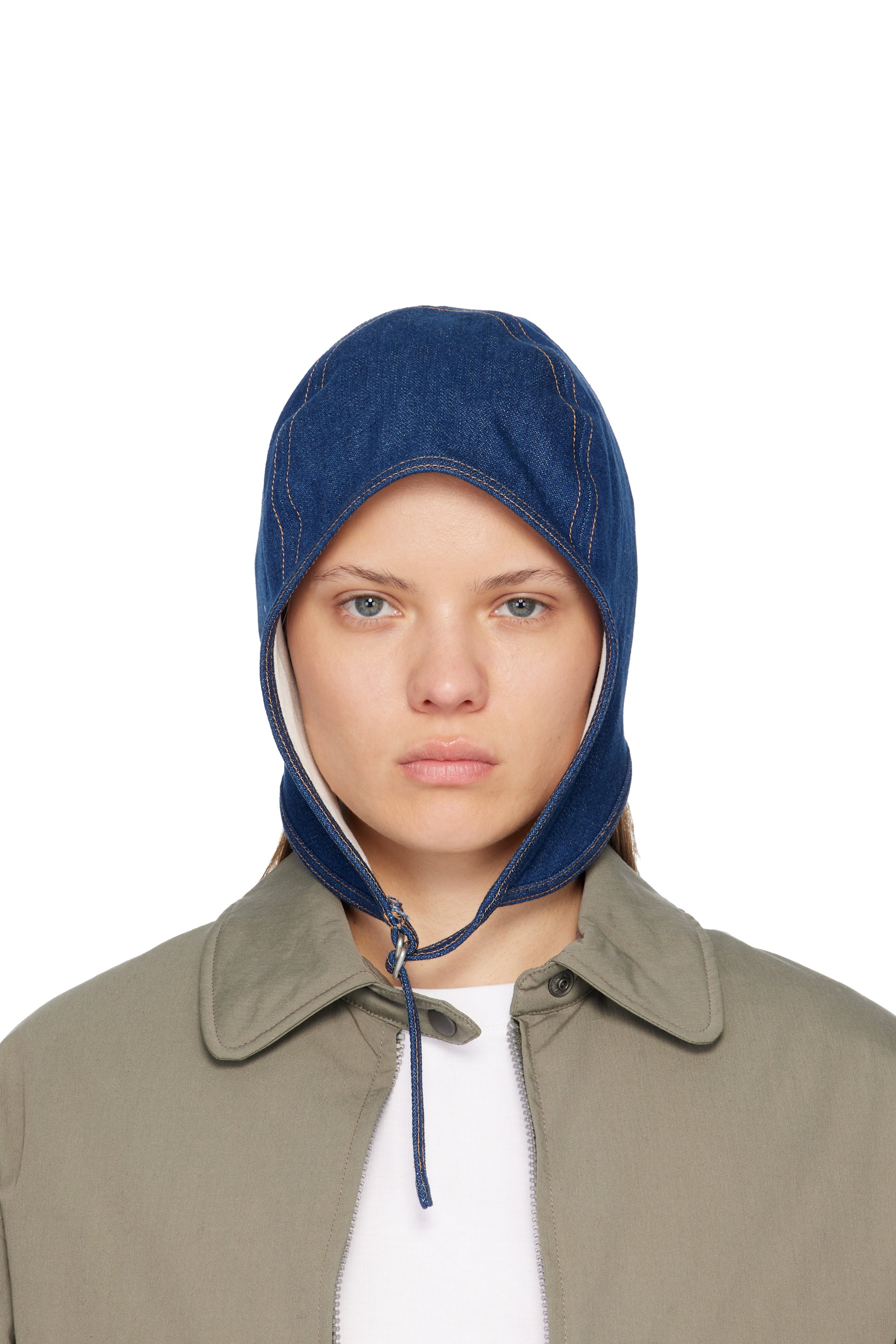 Acne Studios - Chapeau bleu marine à patte coulissante