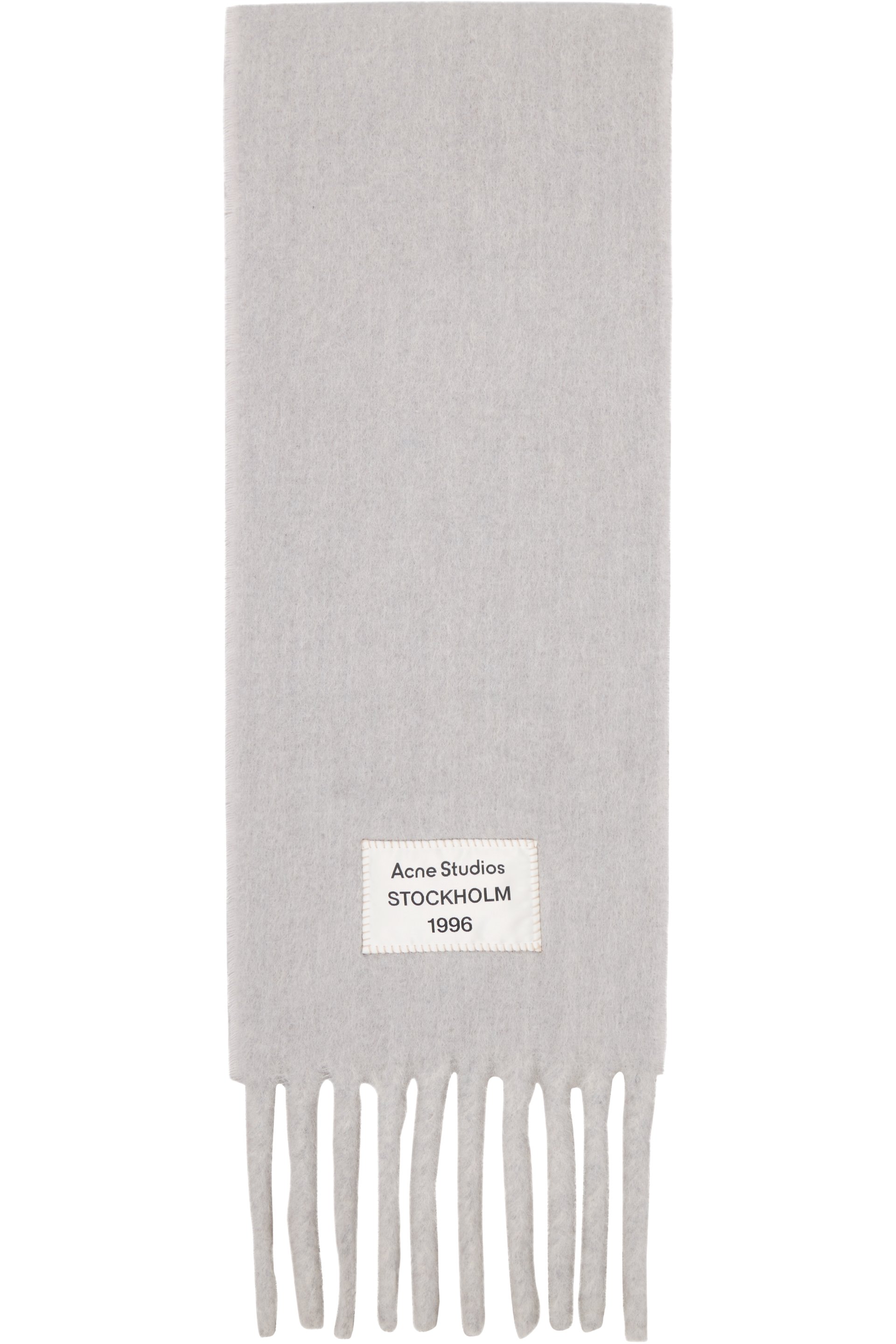 Acne Studios - Écharpe grise en tricot d'alpage