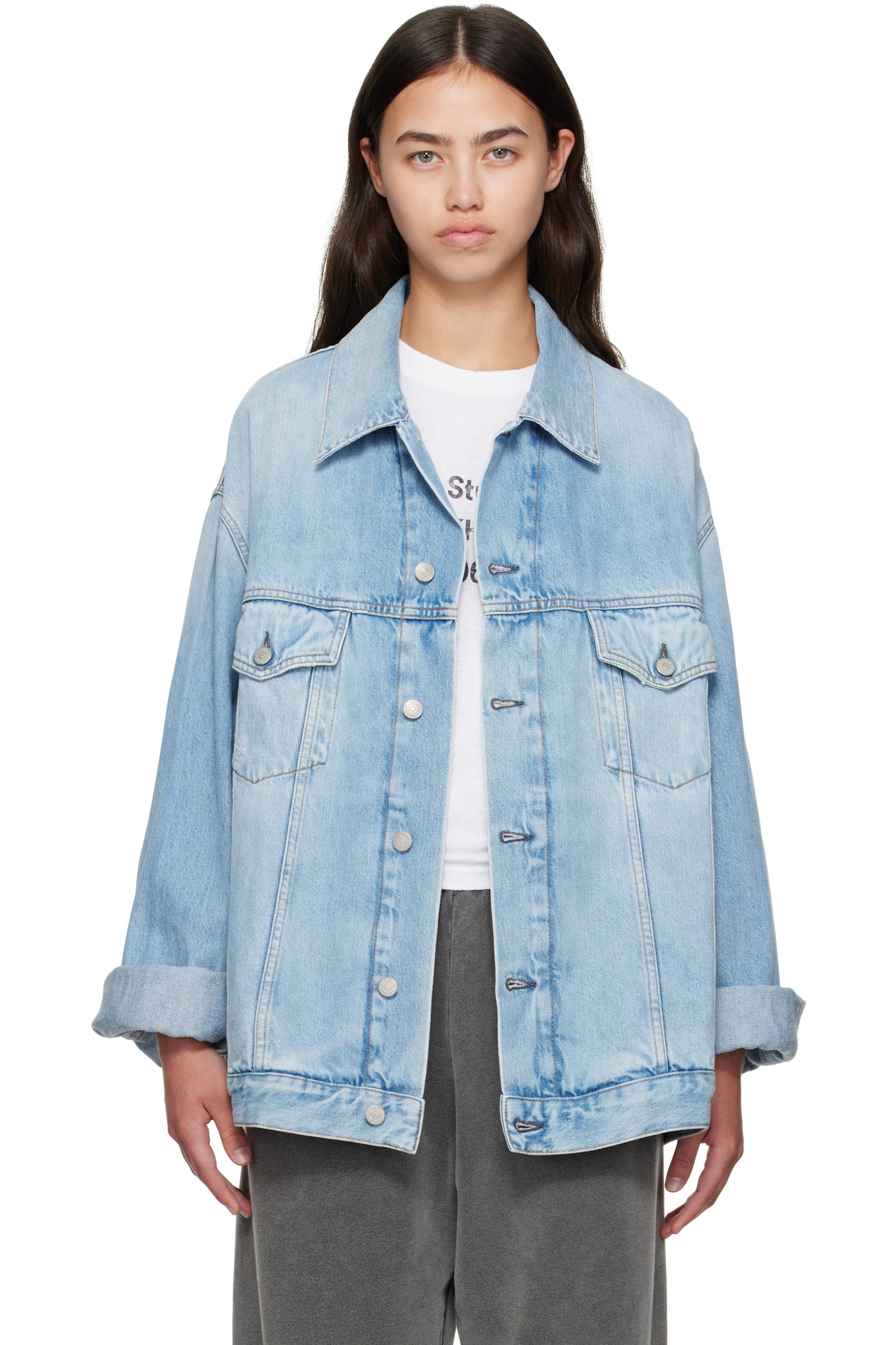 Acne Studios - 蓝色 Oversized 牛仔夹克