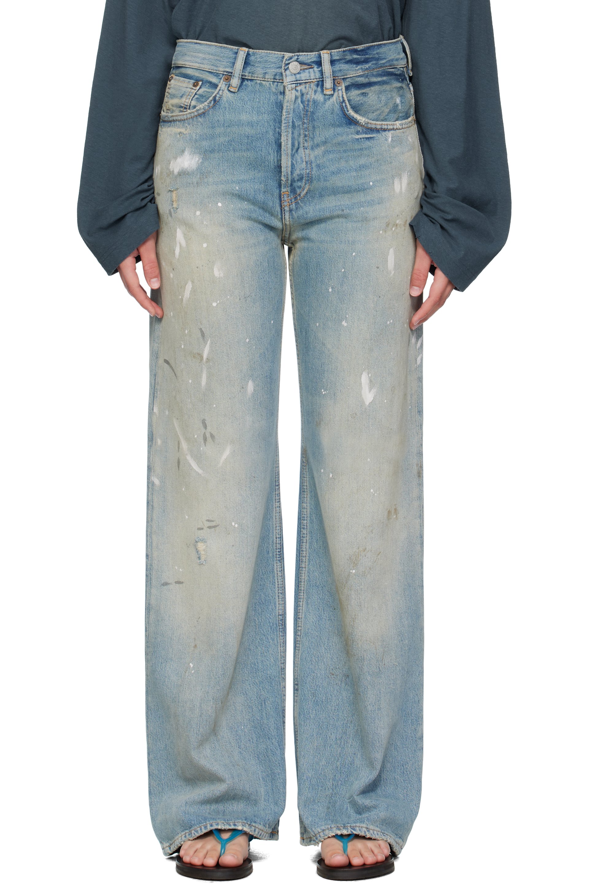 Acne Studios - Jean 2021F bleu à coupe classique