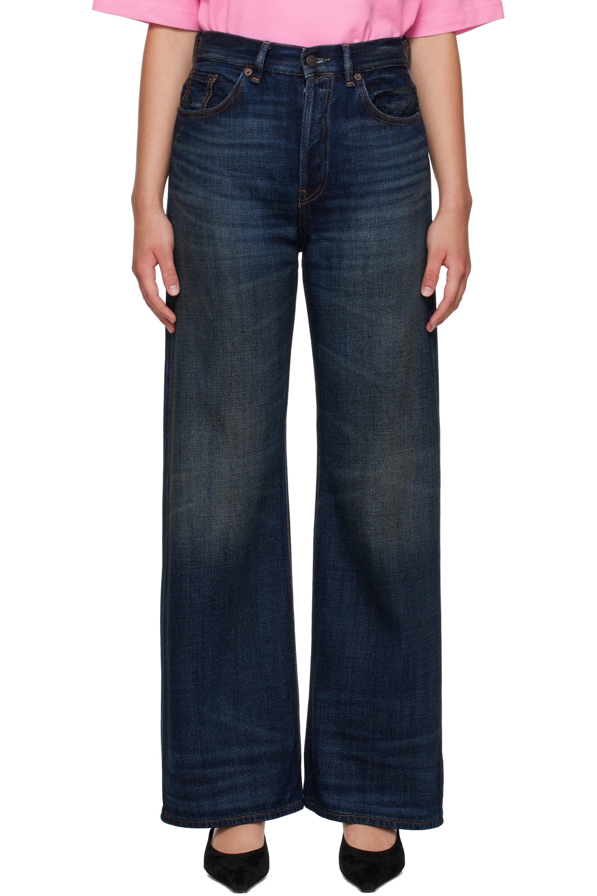 Acne Studios - Jean 2021F bleu marine à coupe classique