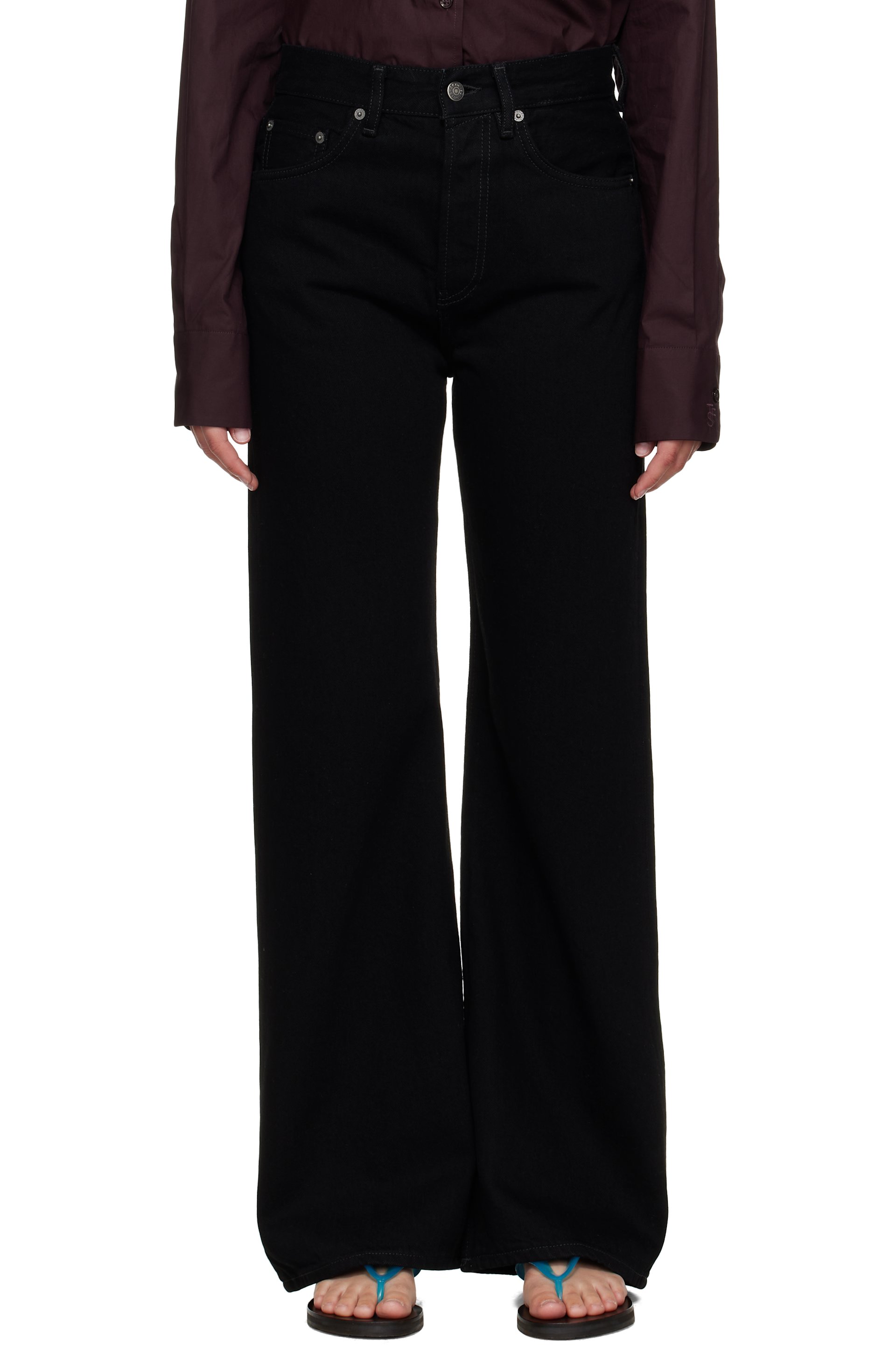 Acne Studios - Jean 2021F noir à coupe classique