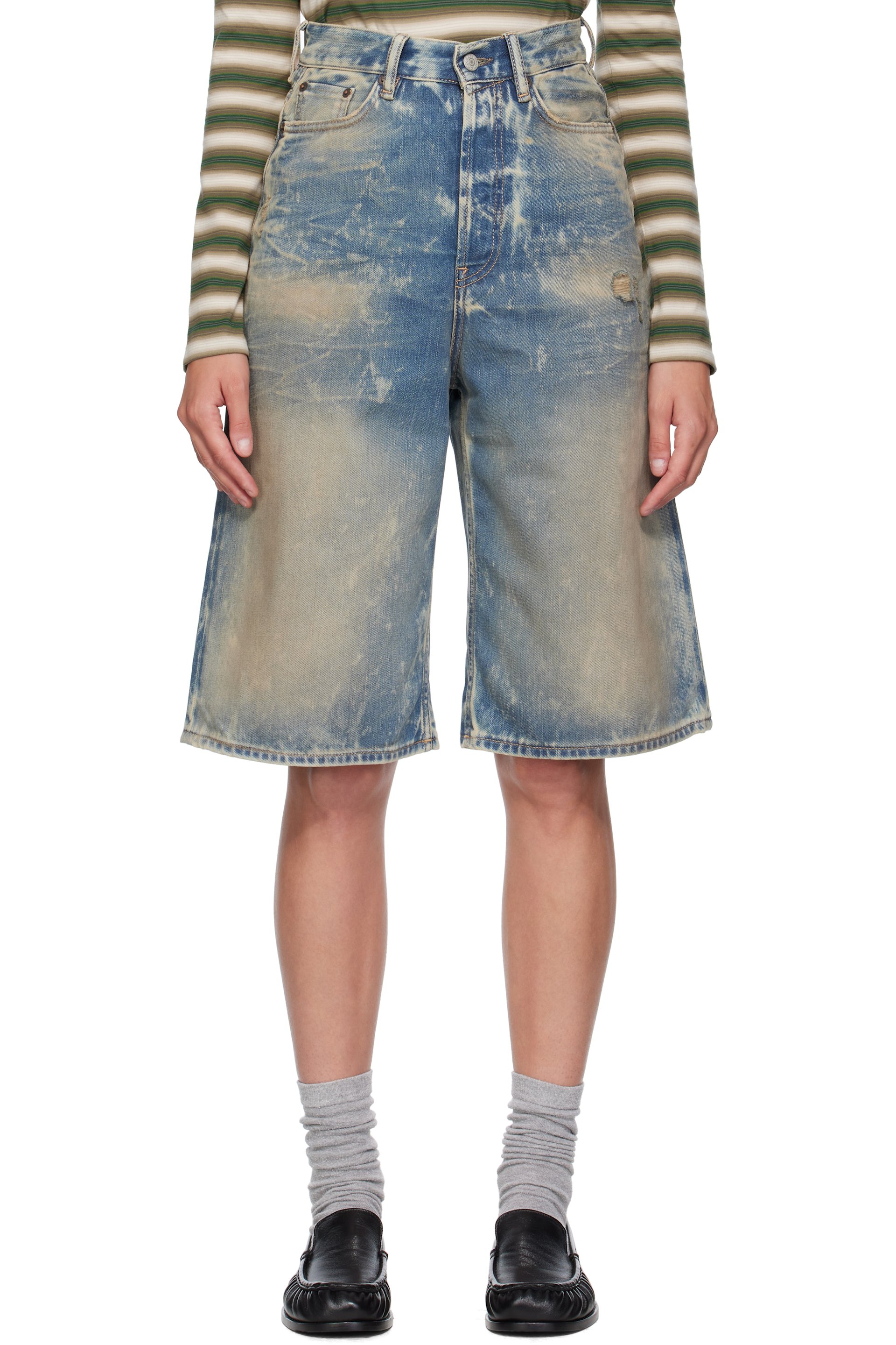 Acne Studios - Short décontracté bleu en denim