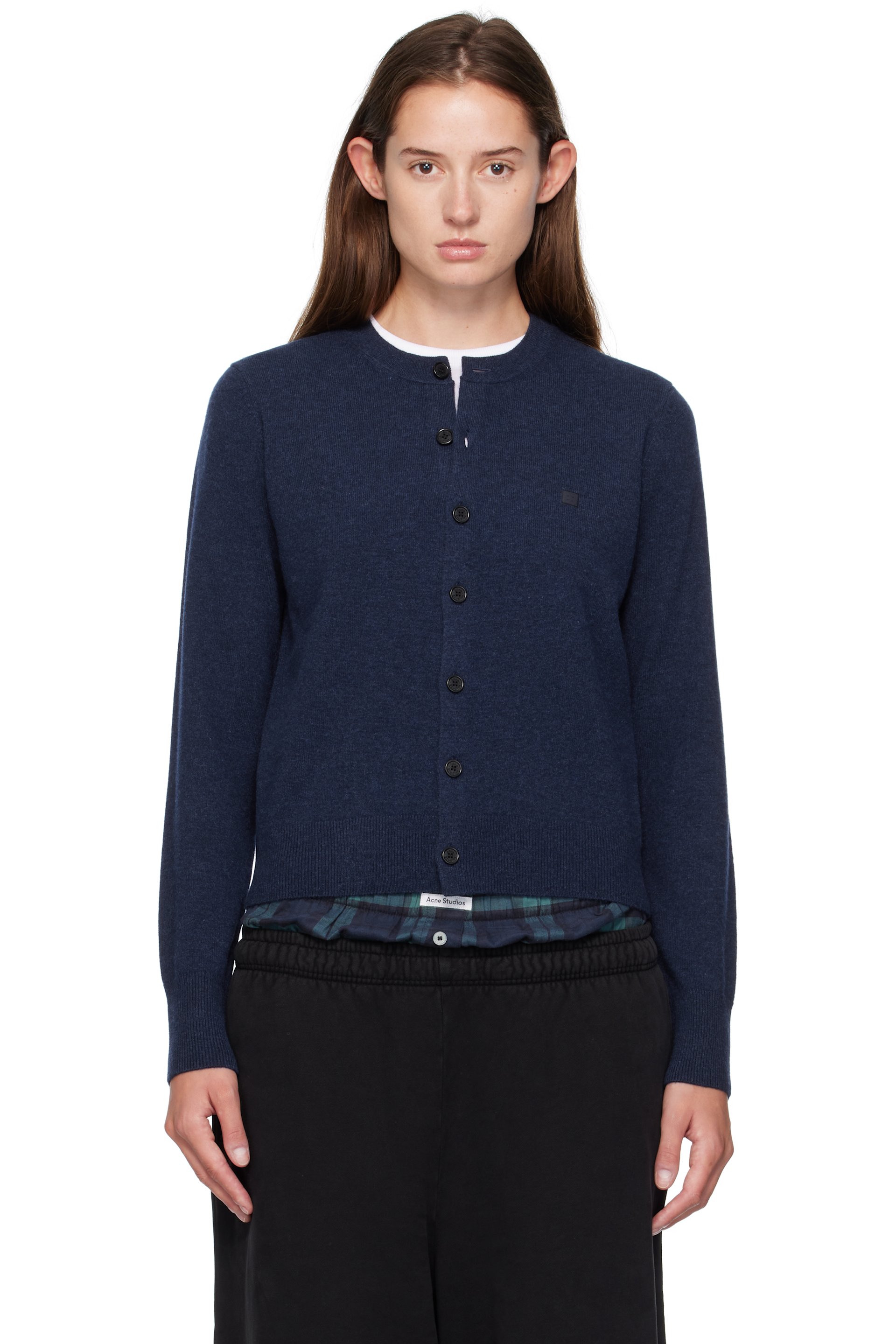 Acne Studios - Navy Fitted Yak Wool Cardigan