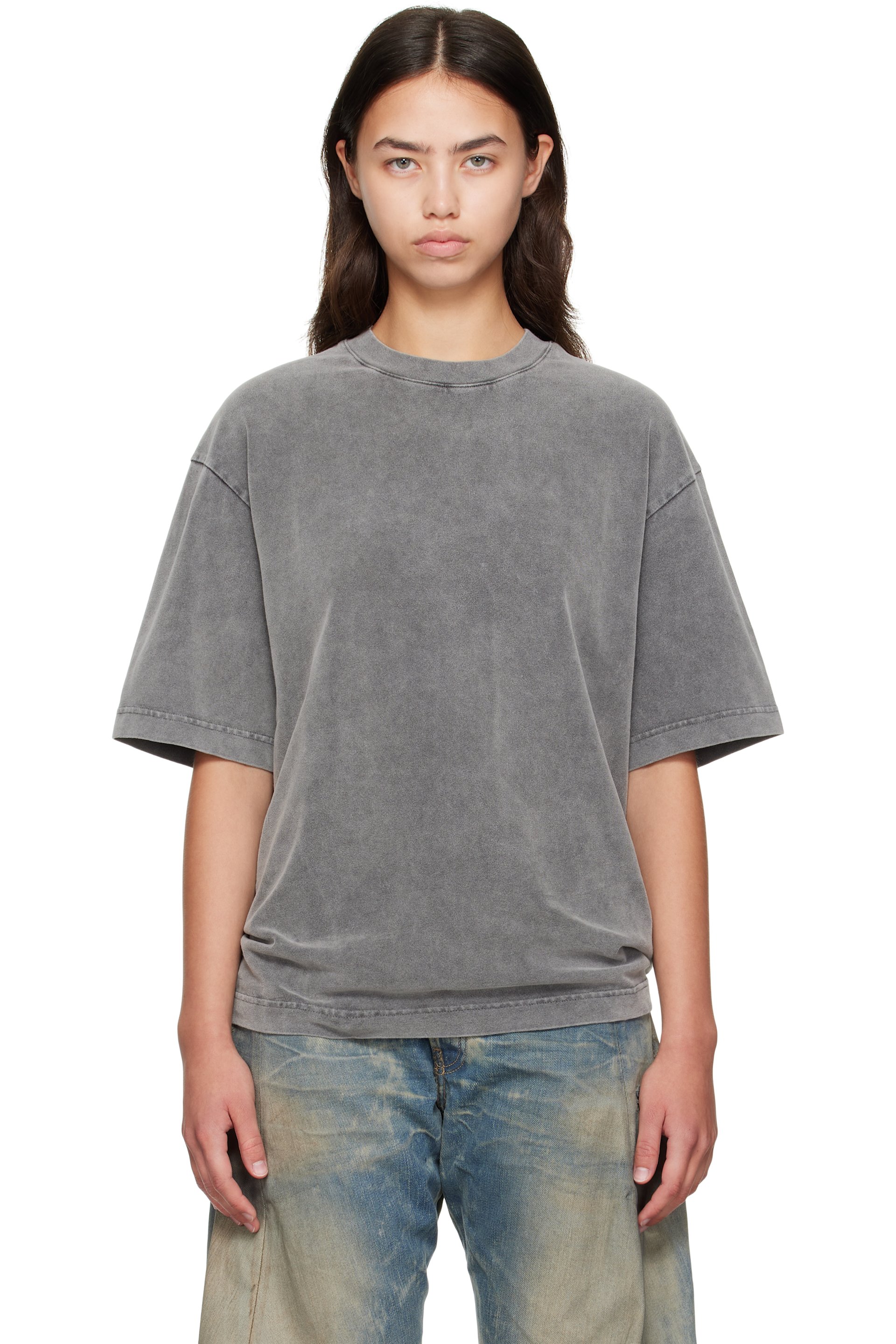 Acne Studios - Gray Crew Neck Relaxed Fit T-shirt