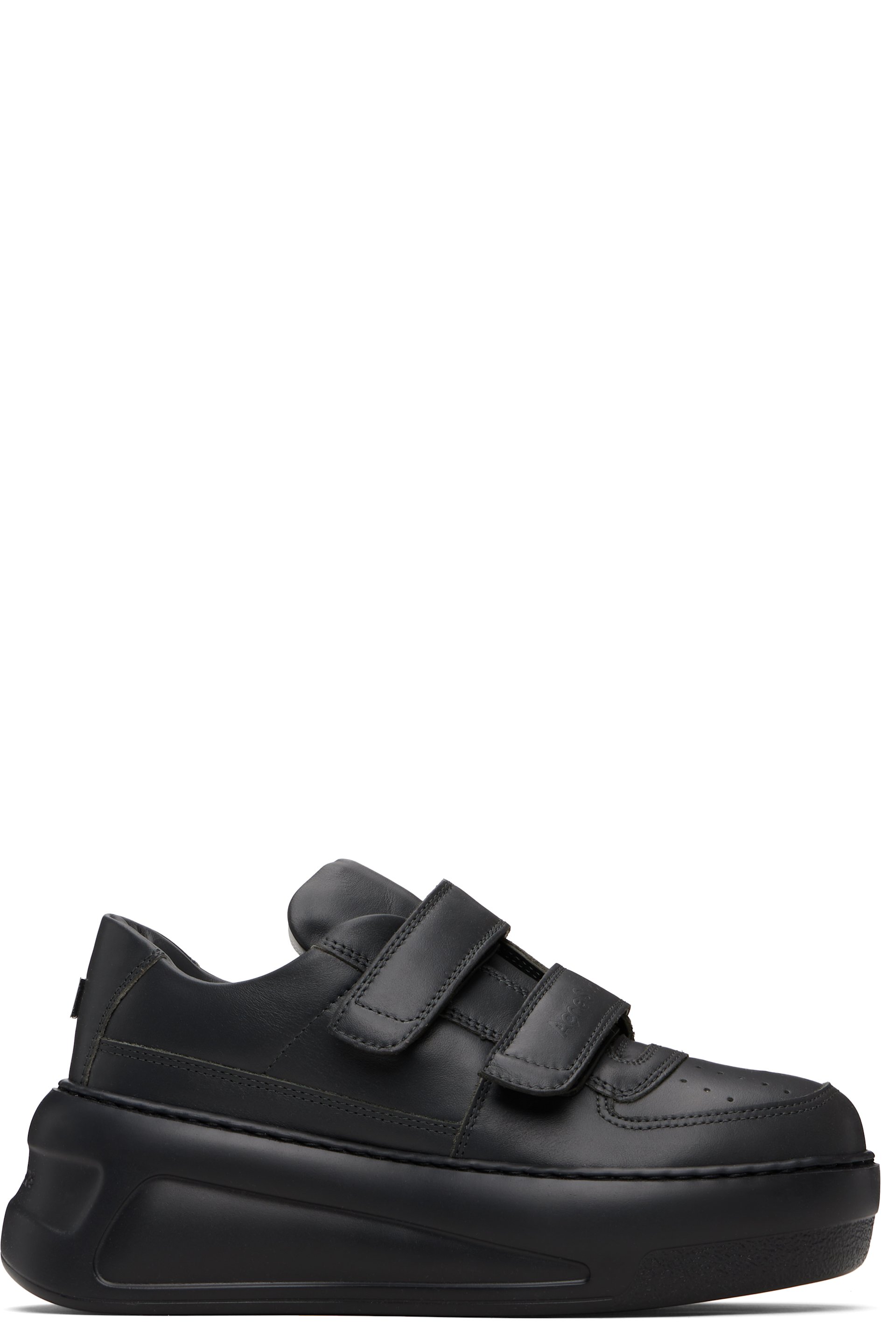 Acne Studios - Baskets grises à plateforme et à brides à Velcro