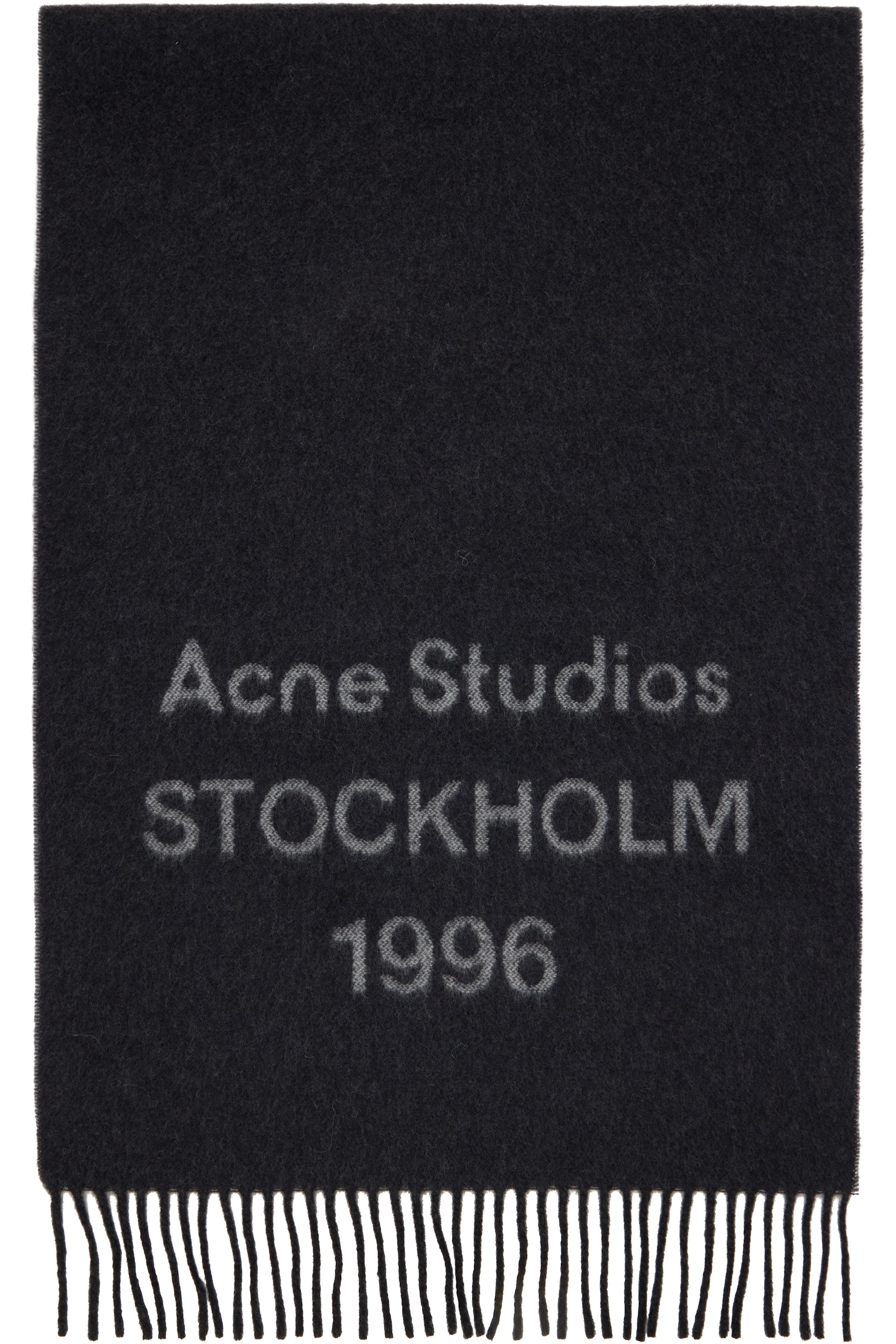 Acne Studios - Écharpe large noire à logo