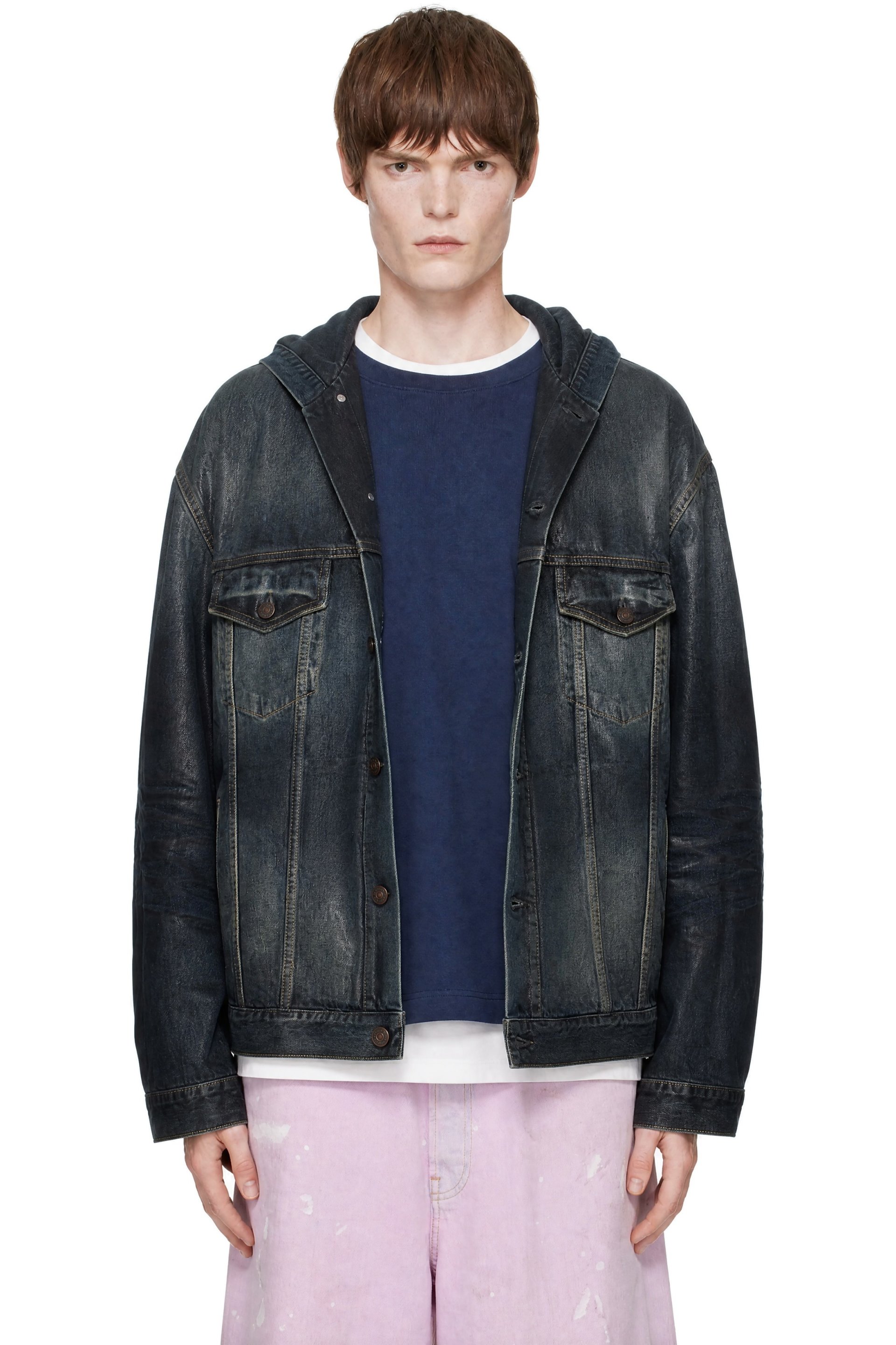 Acne Studios - Blue Hooded Denim Jacket