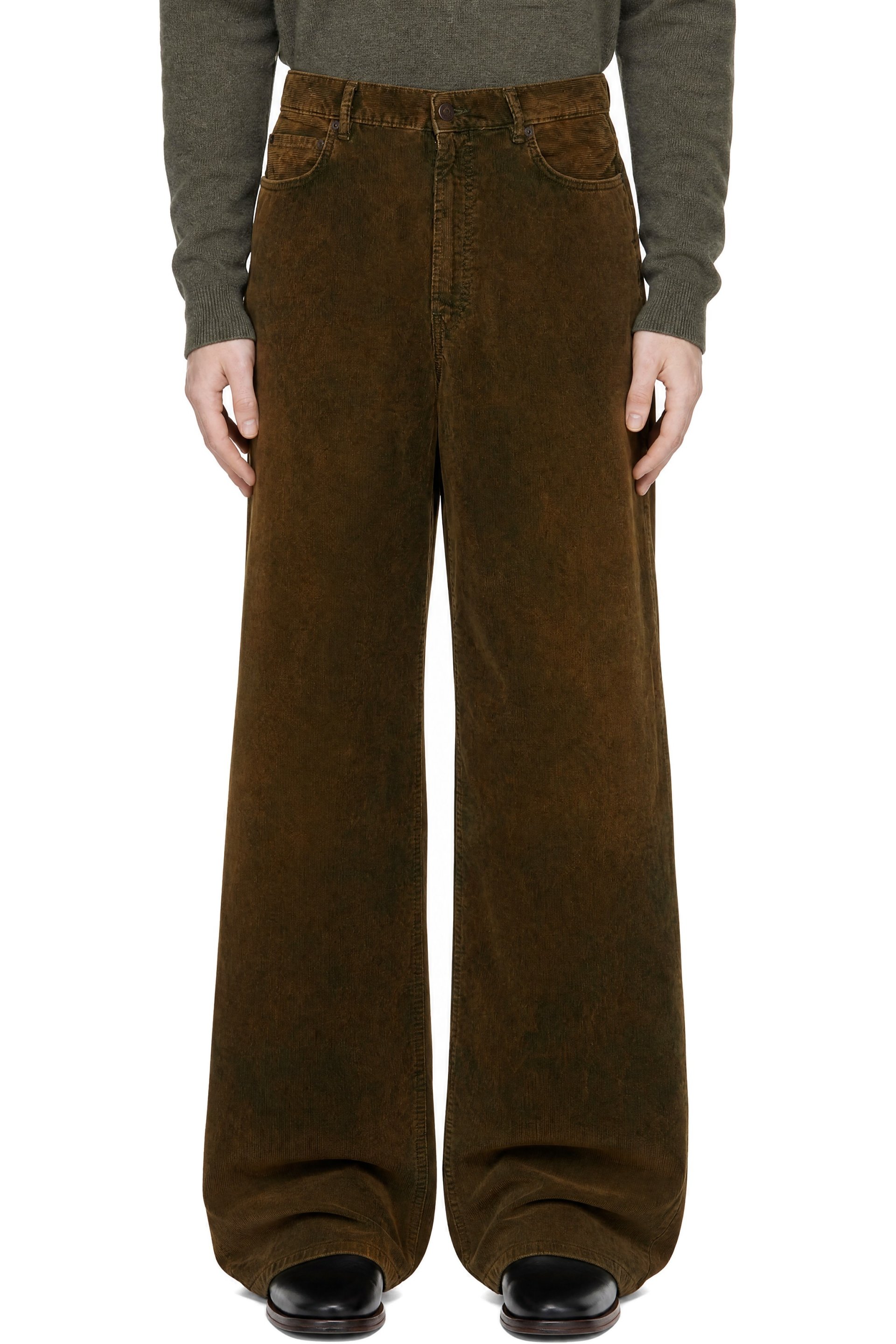 Acne Studios - Pantalon kaki en velours côtelé