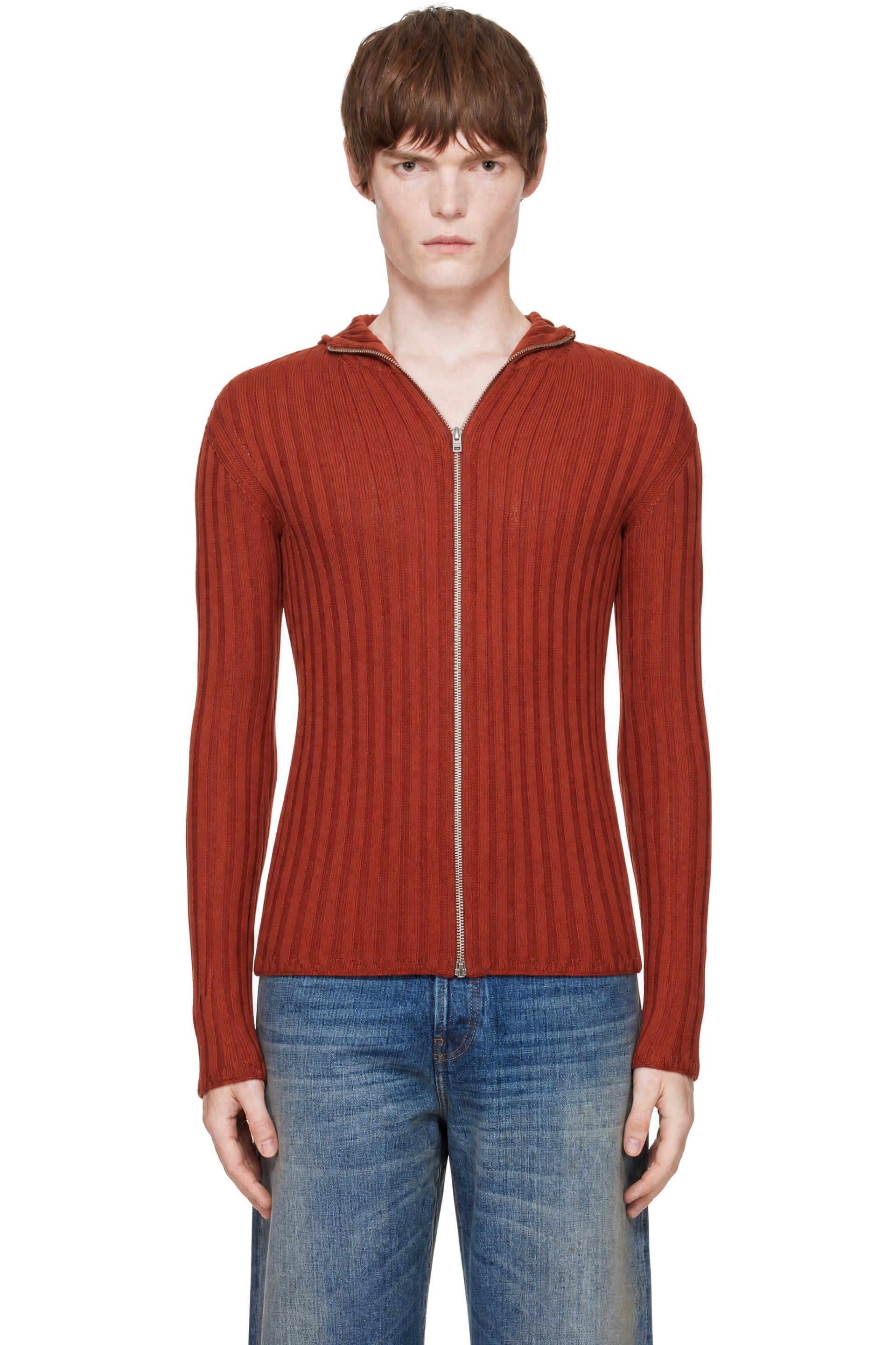 Acne Studios - Red Zip-Up Hoodie