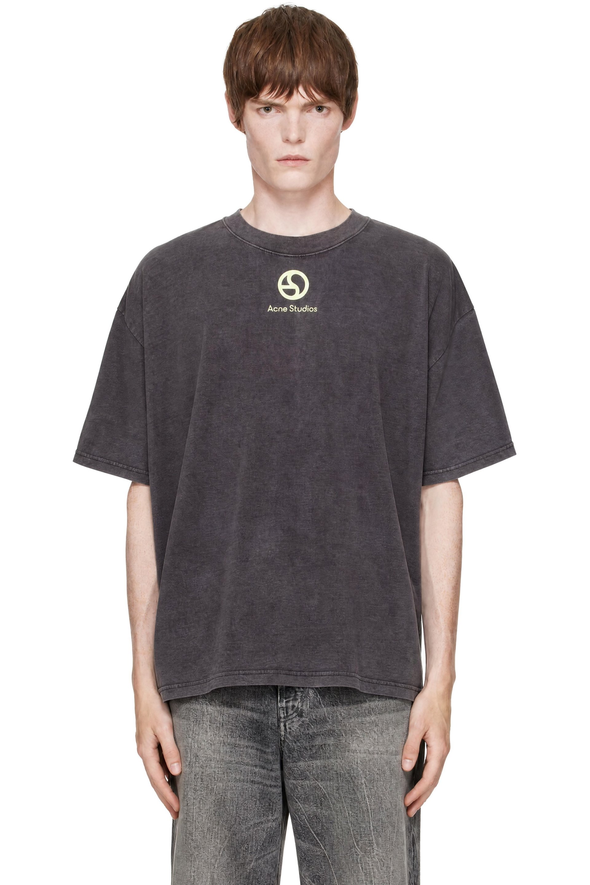 Acne Studios - T-shirt gris à logo