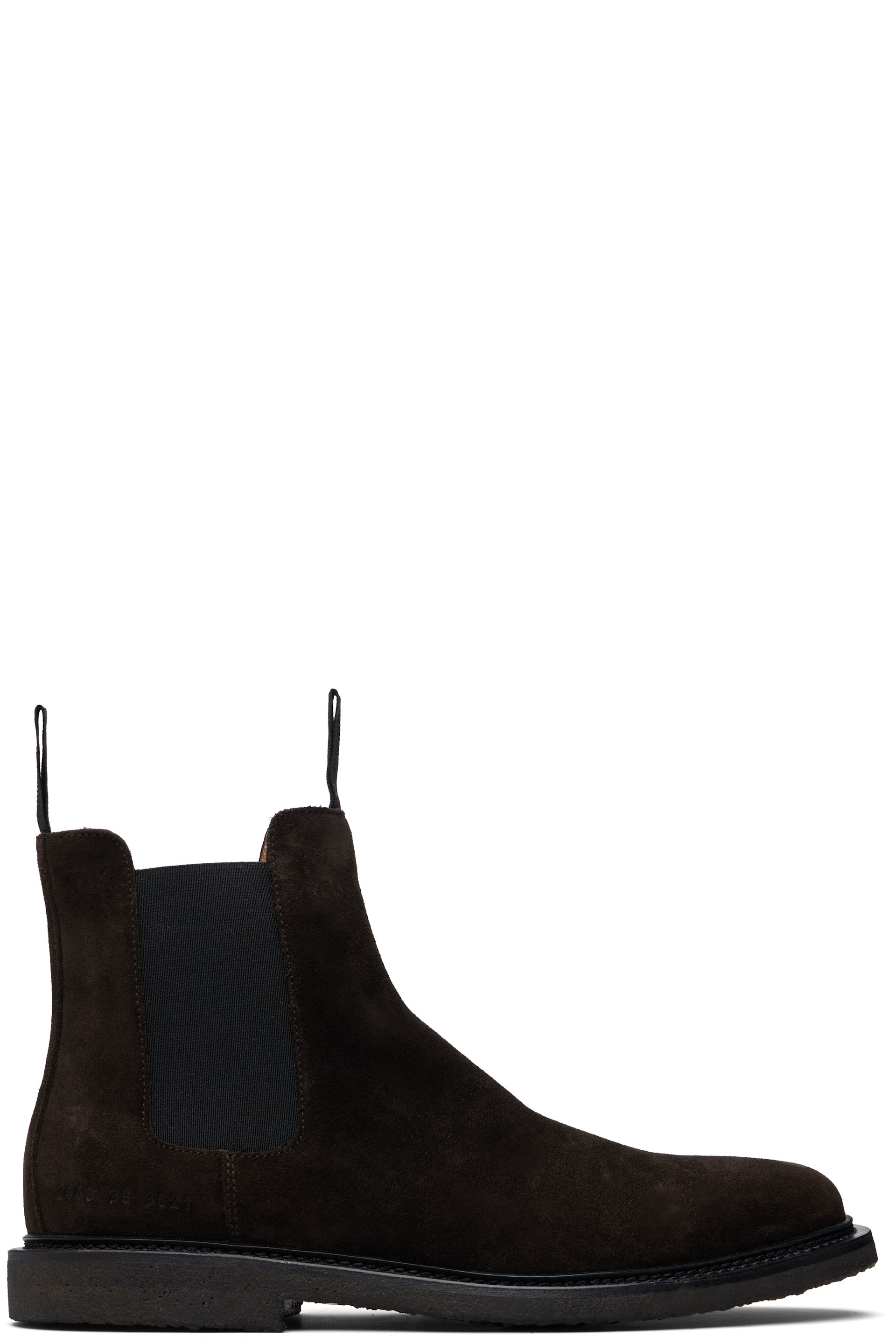 Common Projects - Brown Waxed Suede Chelsea Boots