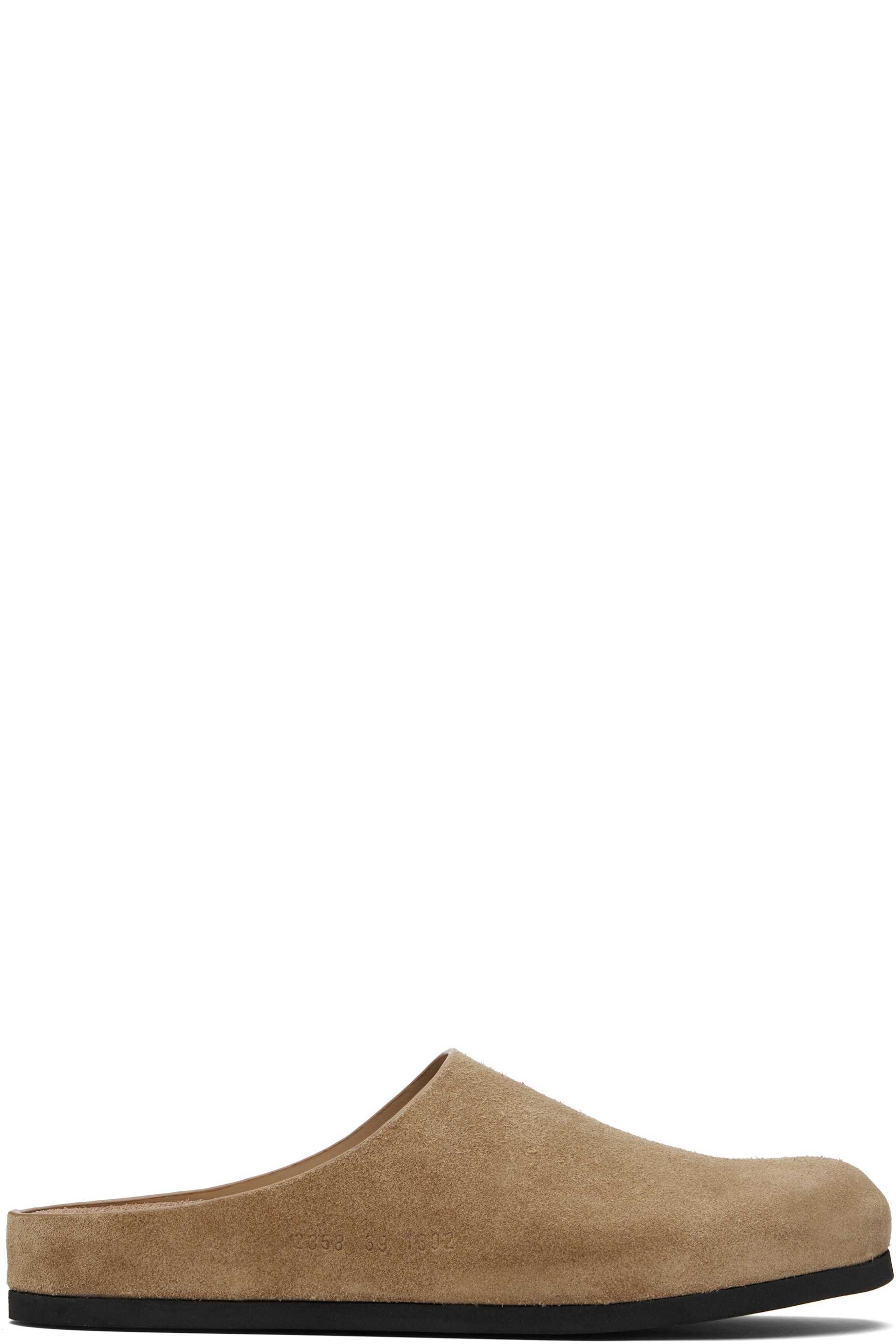 Common Projects - Tan Suede Clog Loafers
