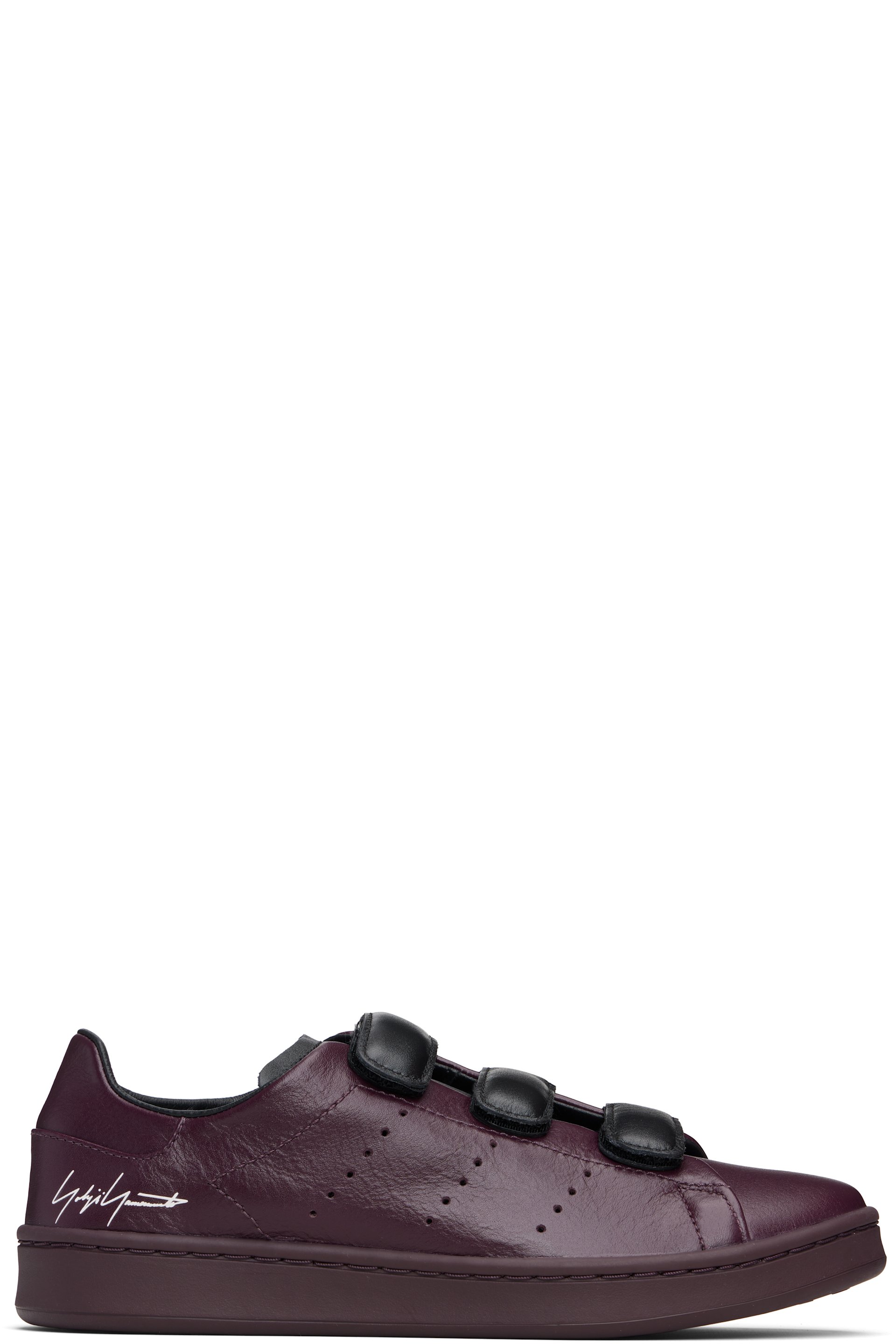 Y-3 - バーガンディ Stan Smith Hook-And-Loop スニーカー