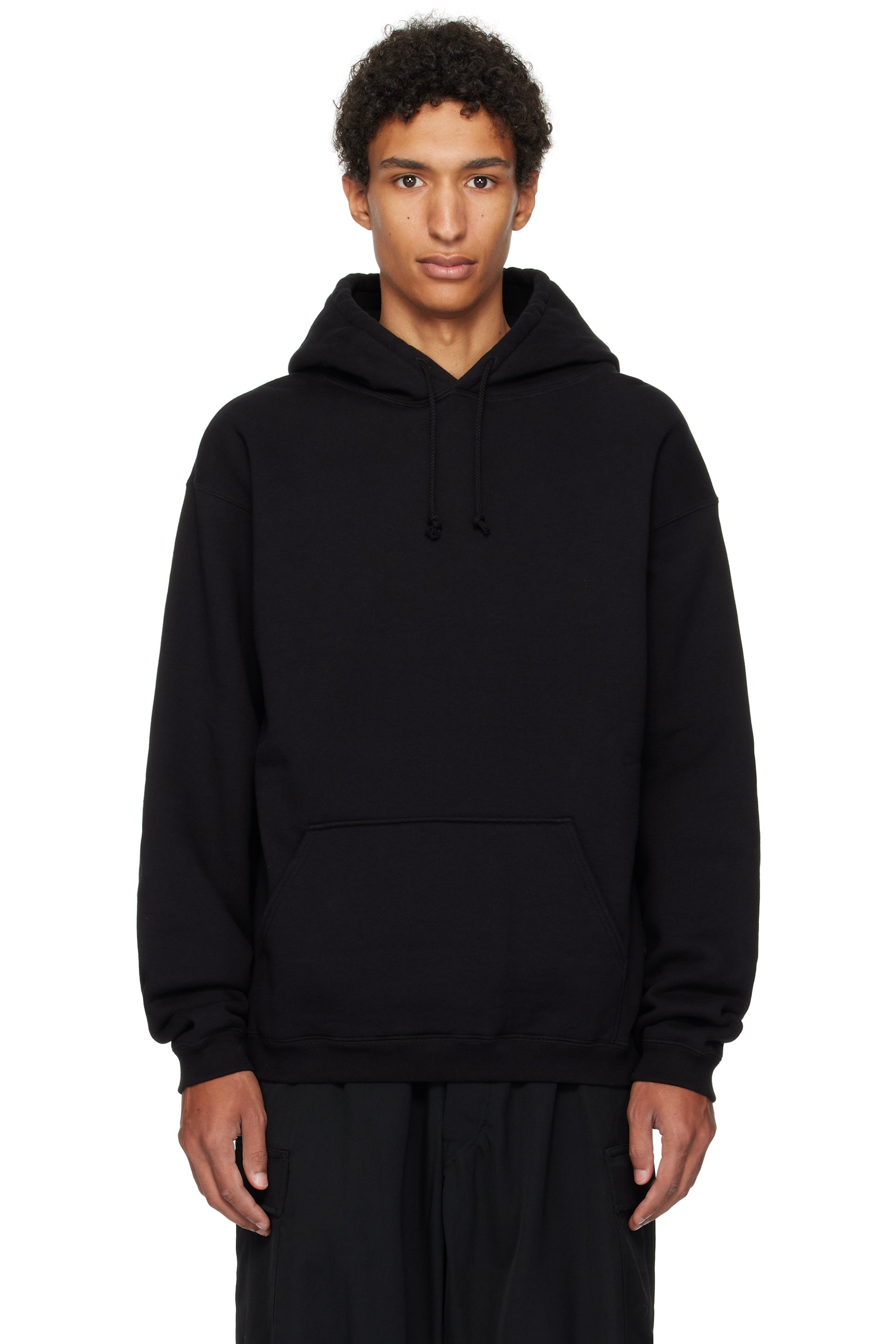 Y's For Men - Black Printed Hoodie