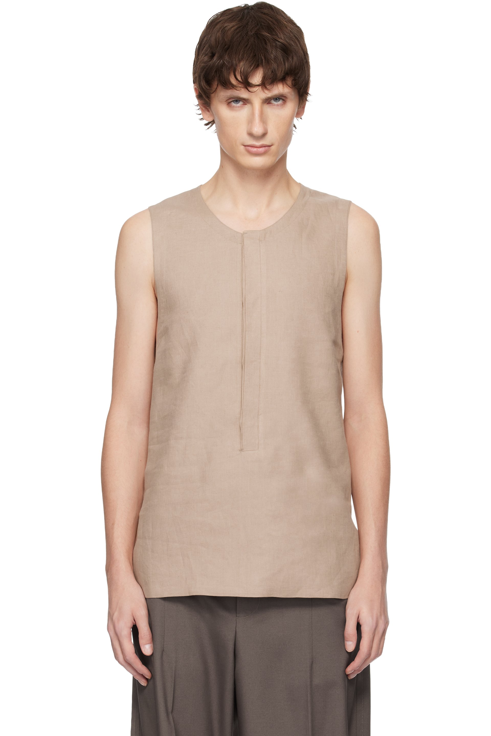 ZEGNA - Beige Tank Shirt