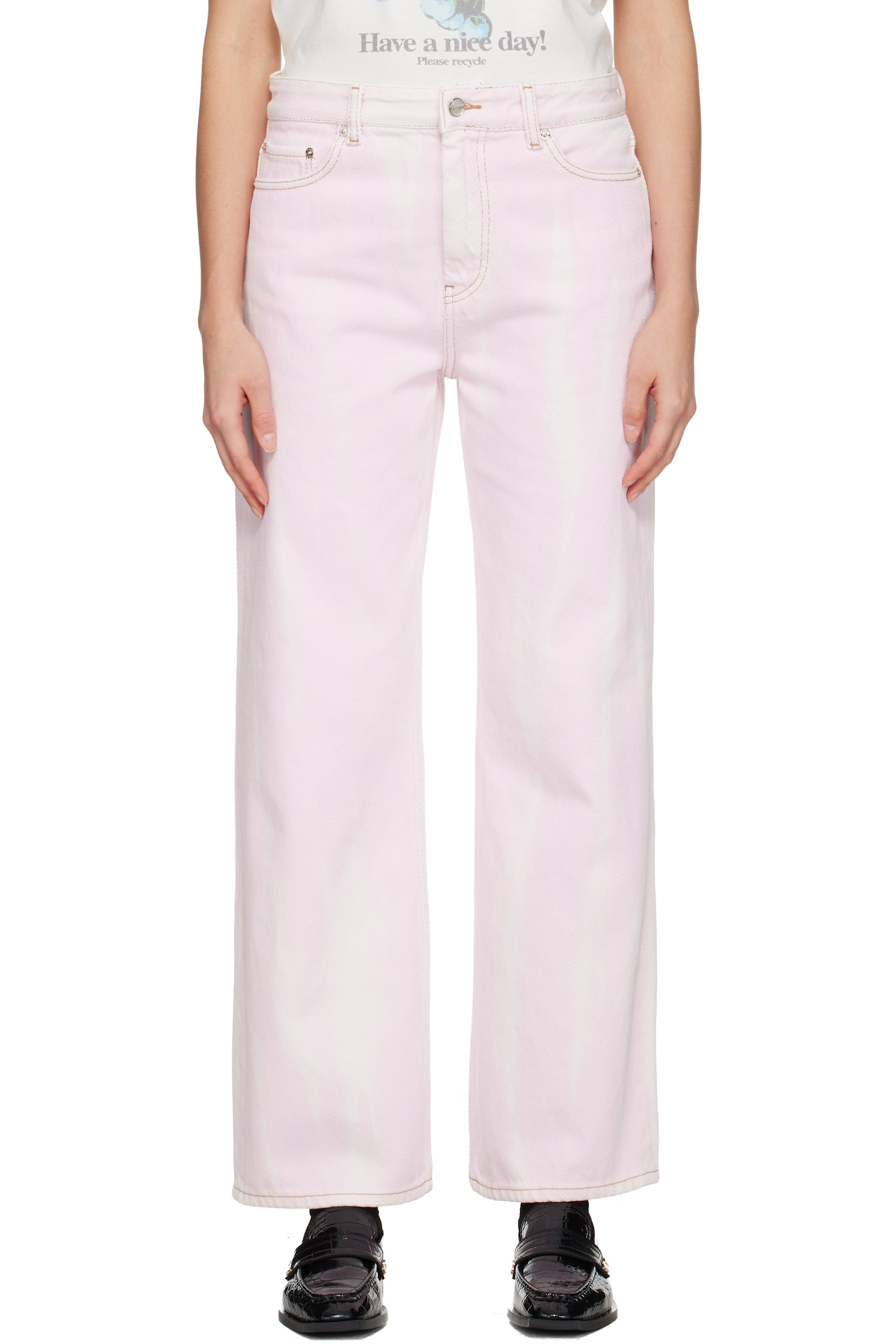 GANNI - Pink Washed Izey Jeans