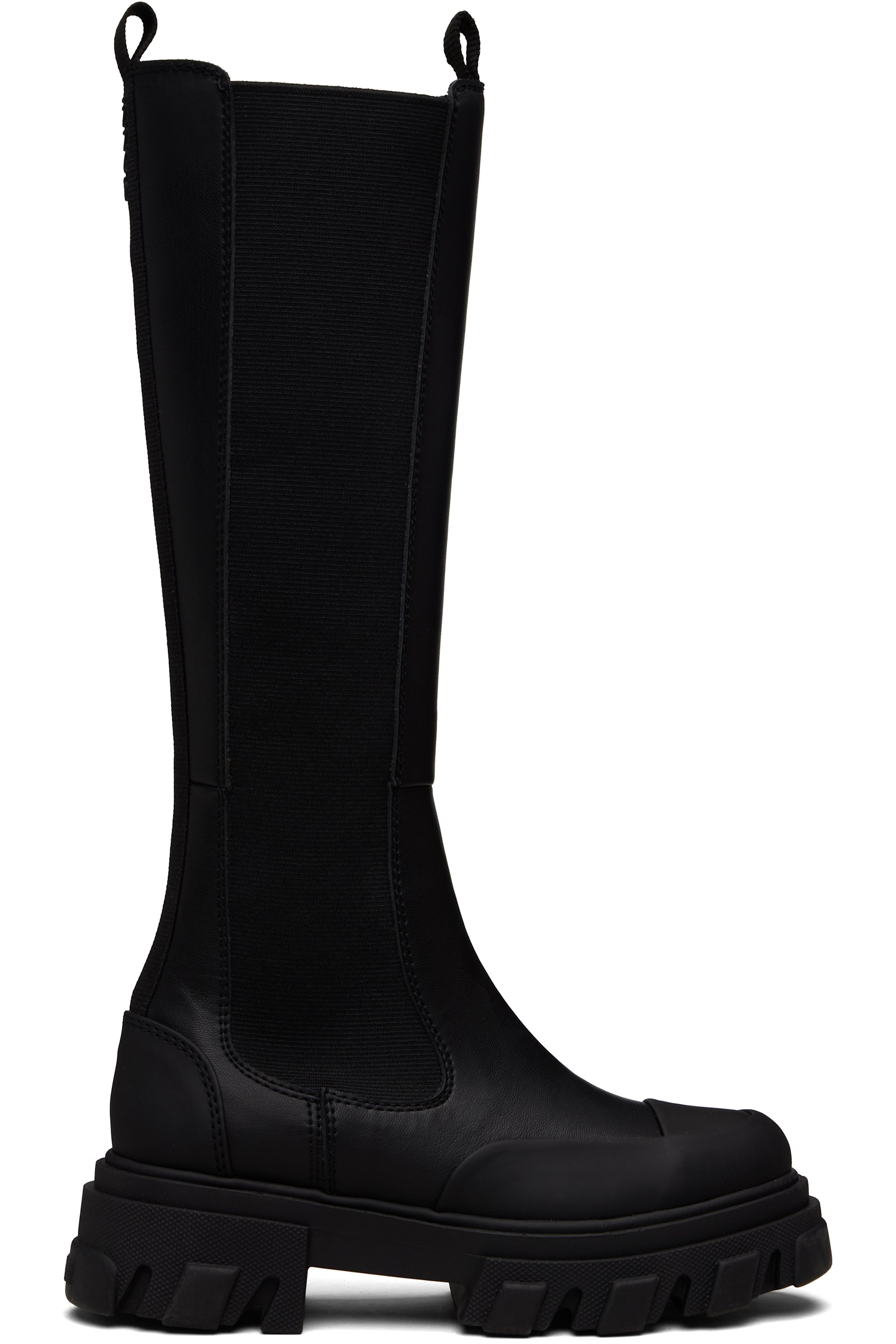 GANNI - Black Cleated Tall Chelsea Boots