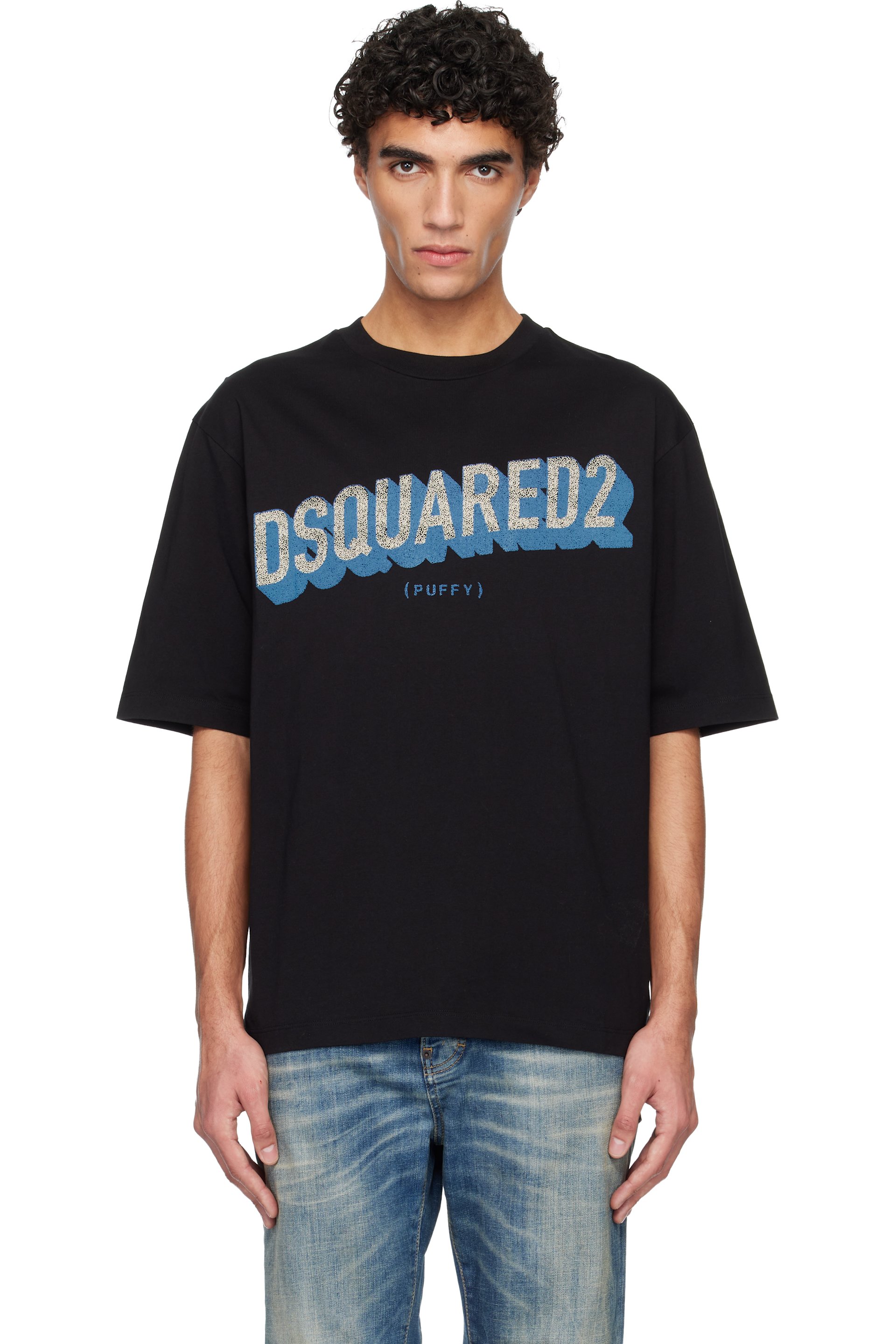 Dsquared2 - Black 3D Logo Loose Fit T-shirt