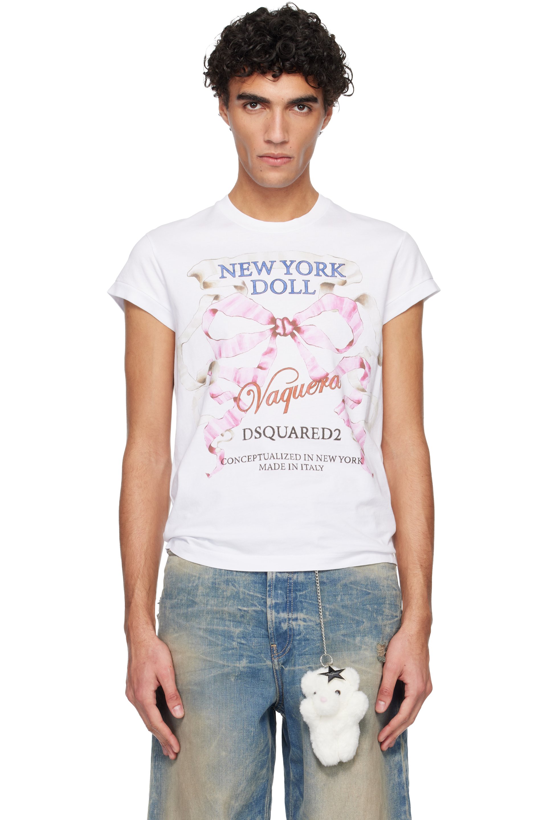 Dsquared2 - White Vaquera Edition Cup Sleeves T-shirt