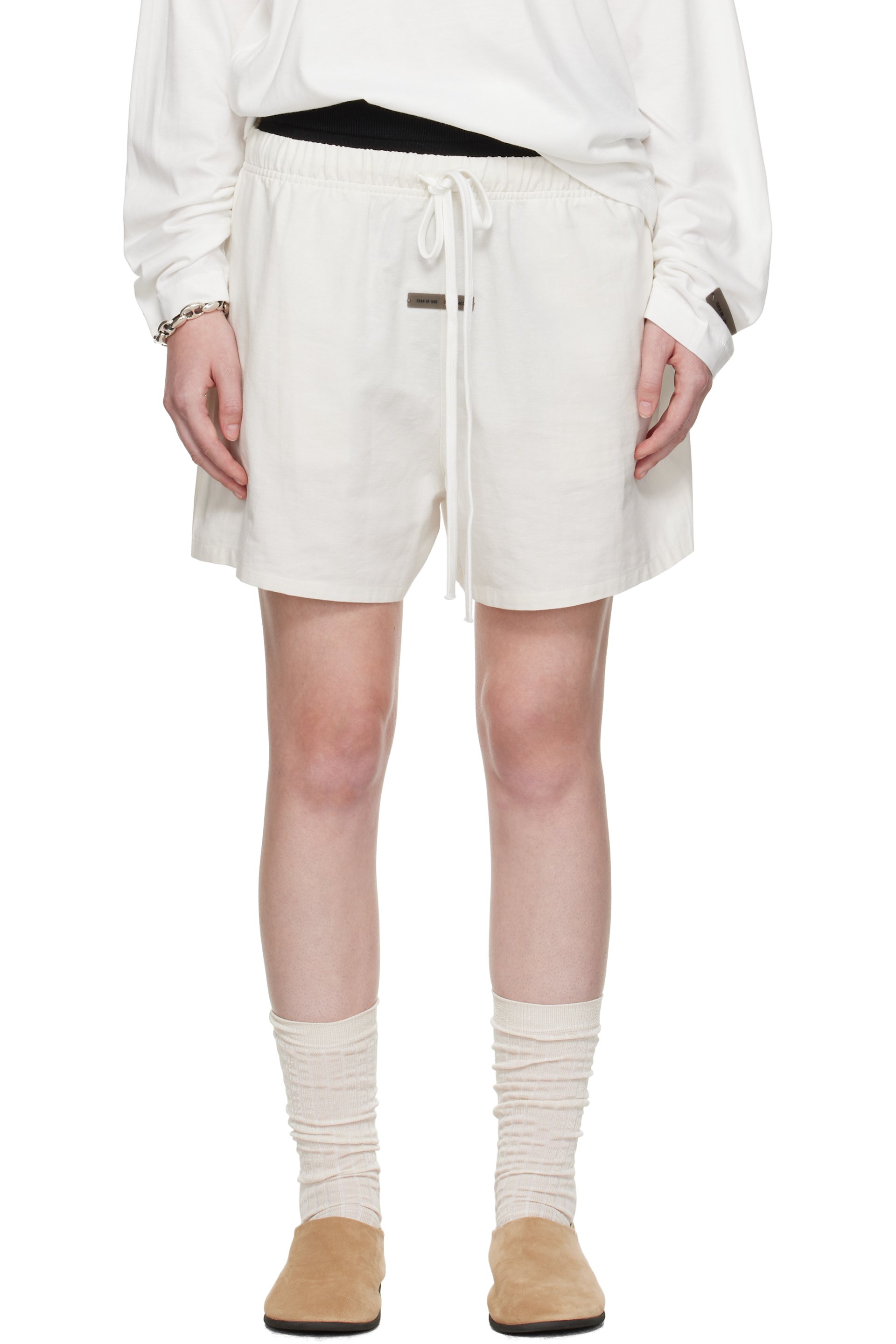 Fear of God ESSENTIALS - White Soccer Shorts