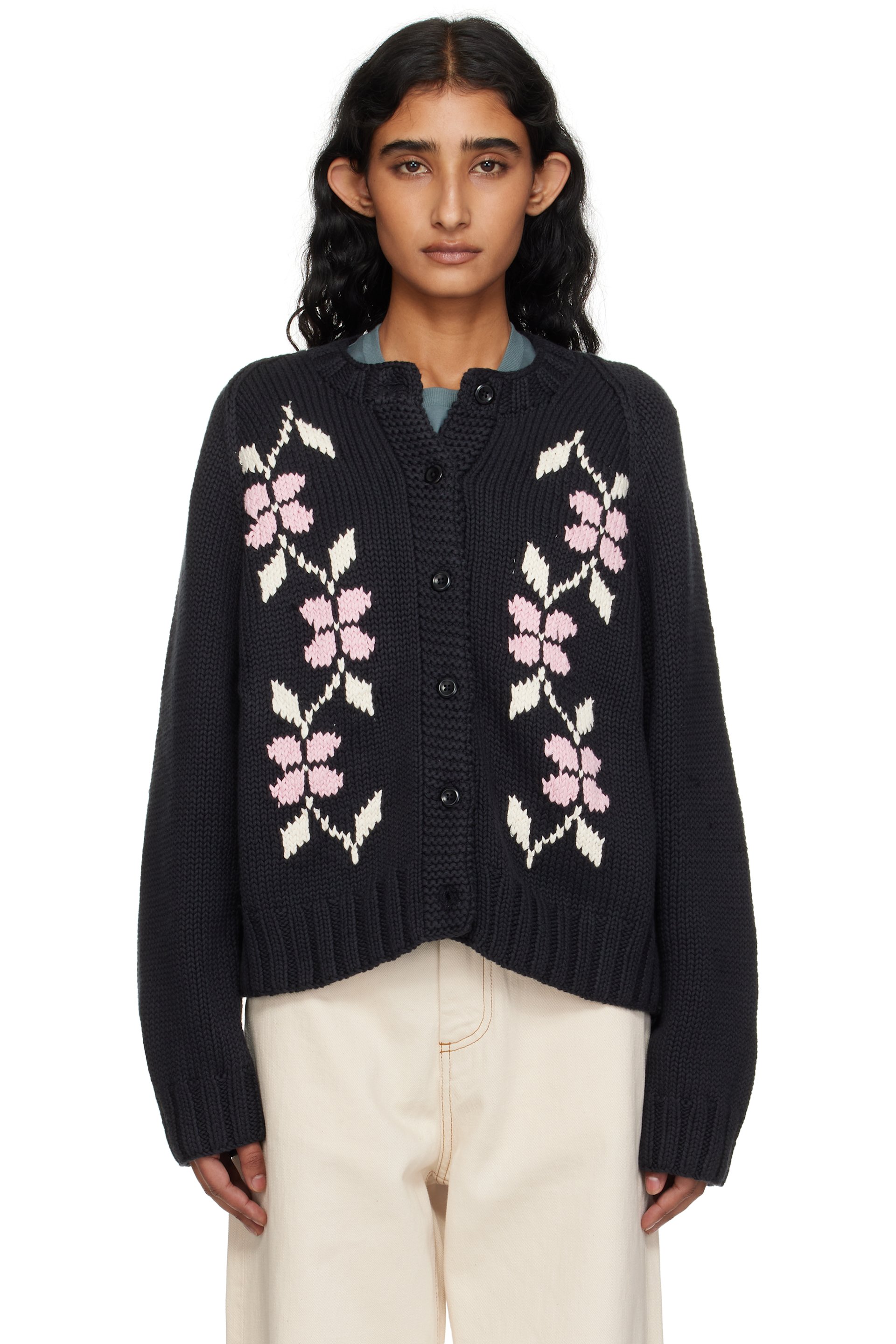 YMC - Cardigan Atomic noir exclusif à SSENSE