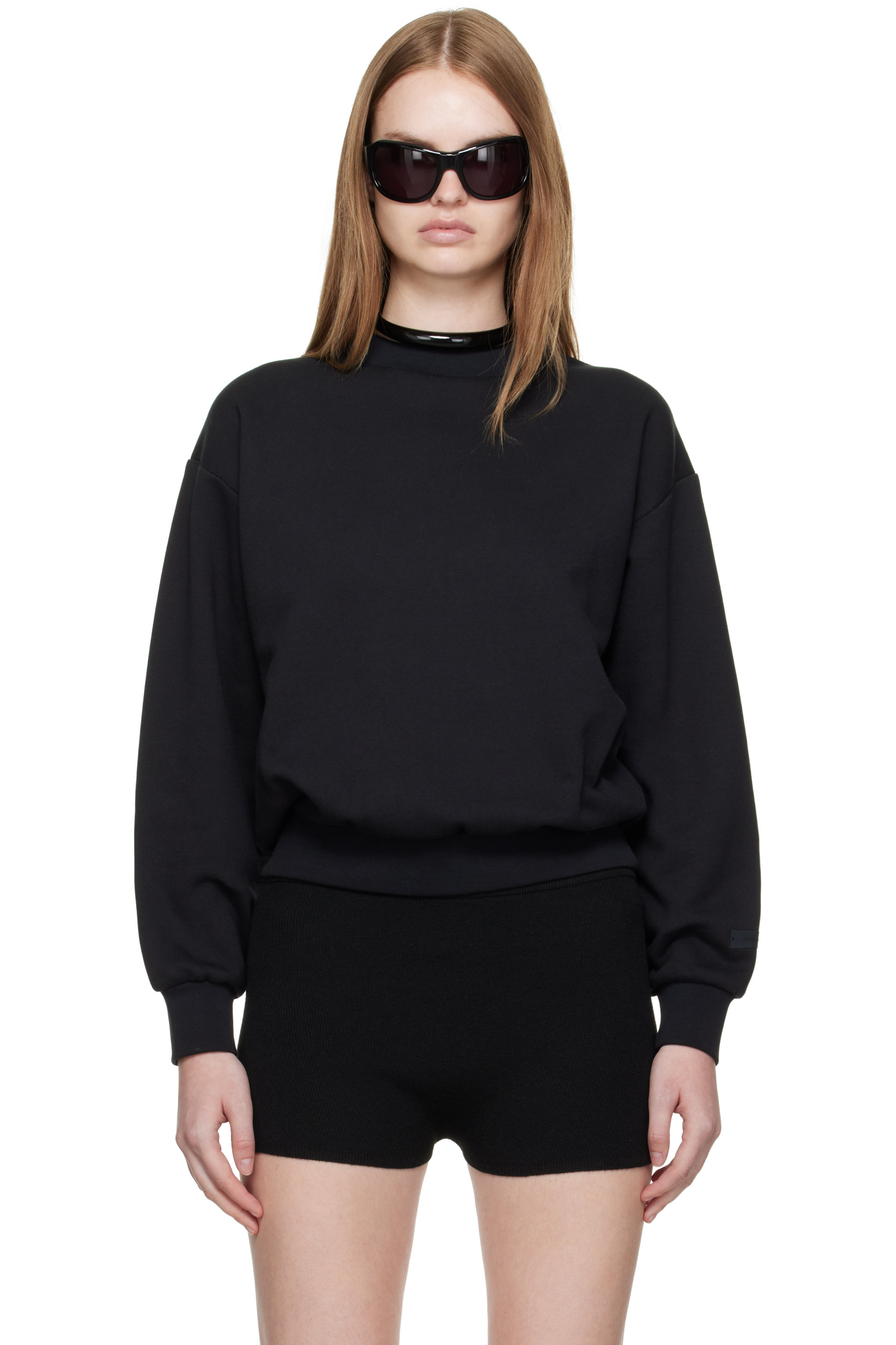 Fear of God ESSENTIALS - ブラック Classic Fit クルーネック スウェットシャツ