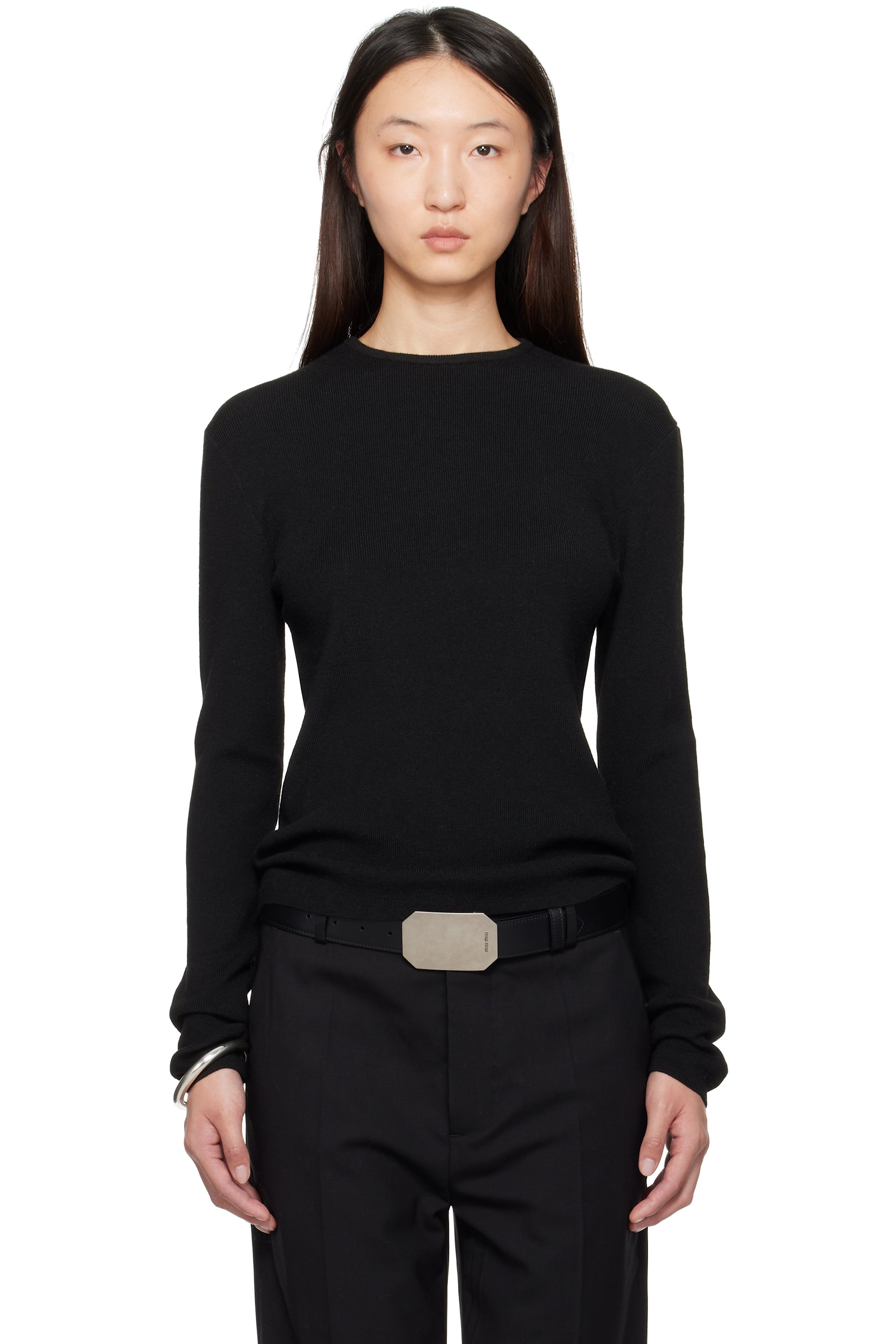 Fear of God ESSENTIALS - Black Soft Rib Long Sleeve T-shirt