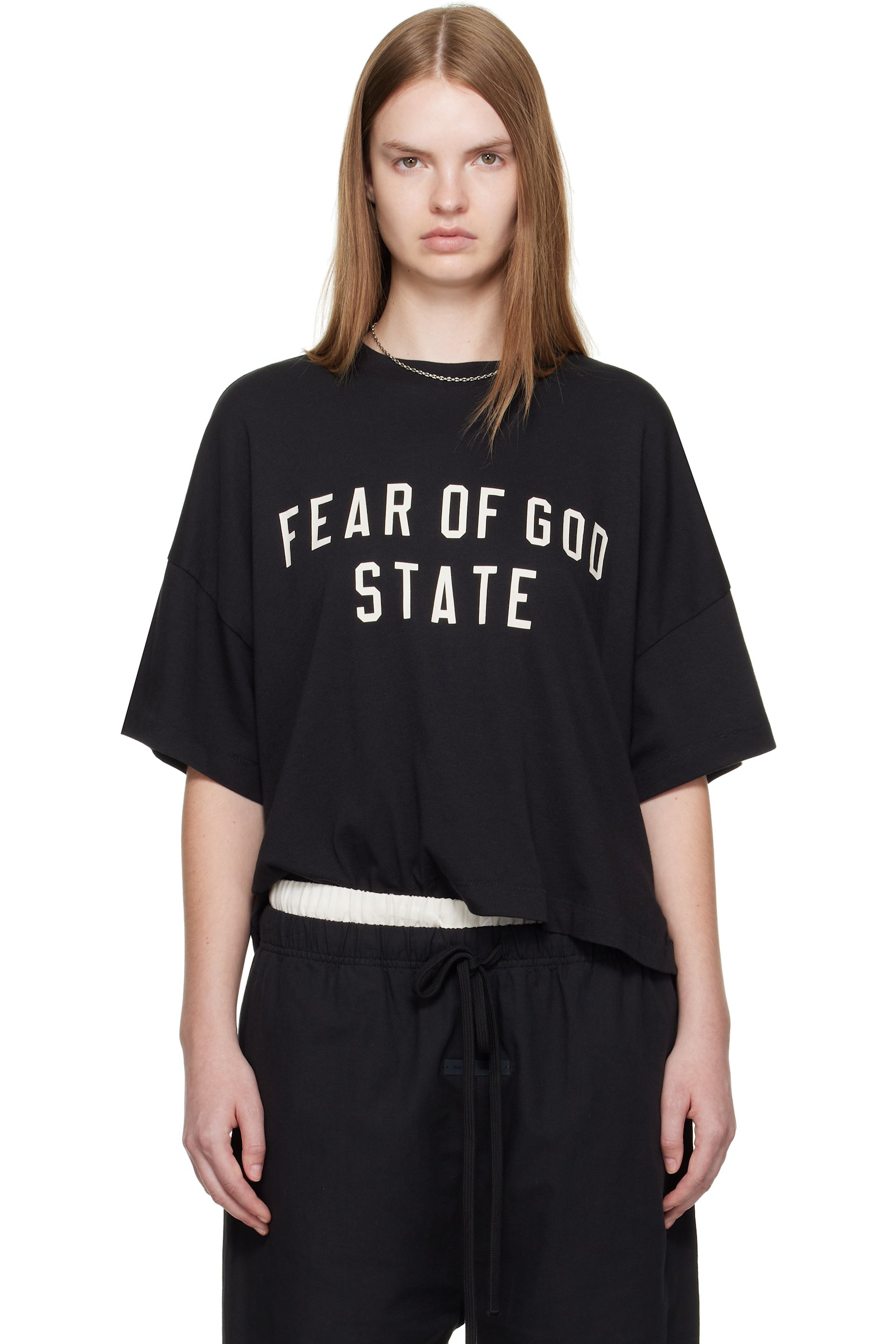 Fear of God ESSENTIALS - T-shirt droit noir