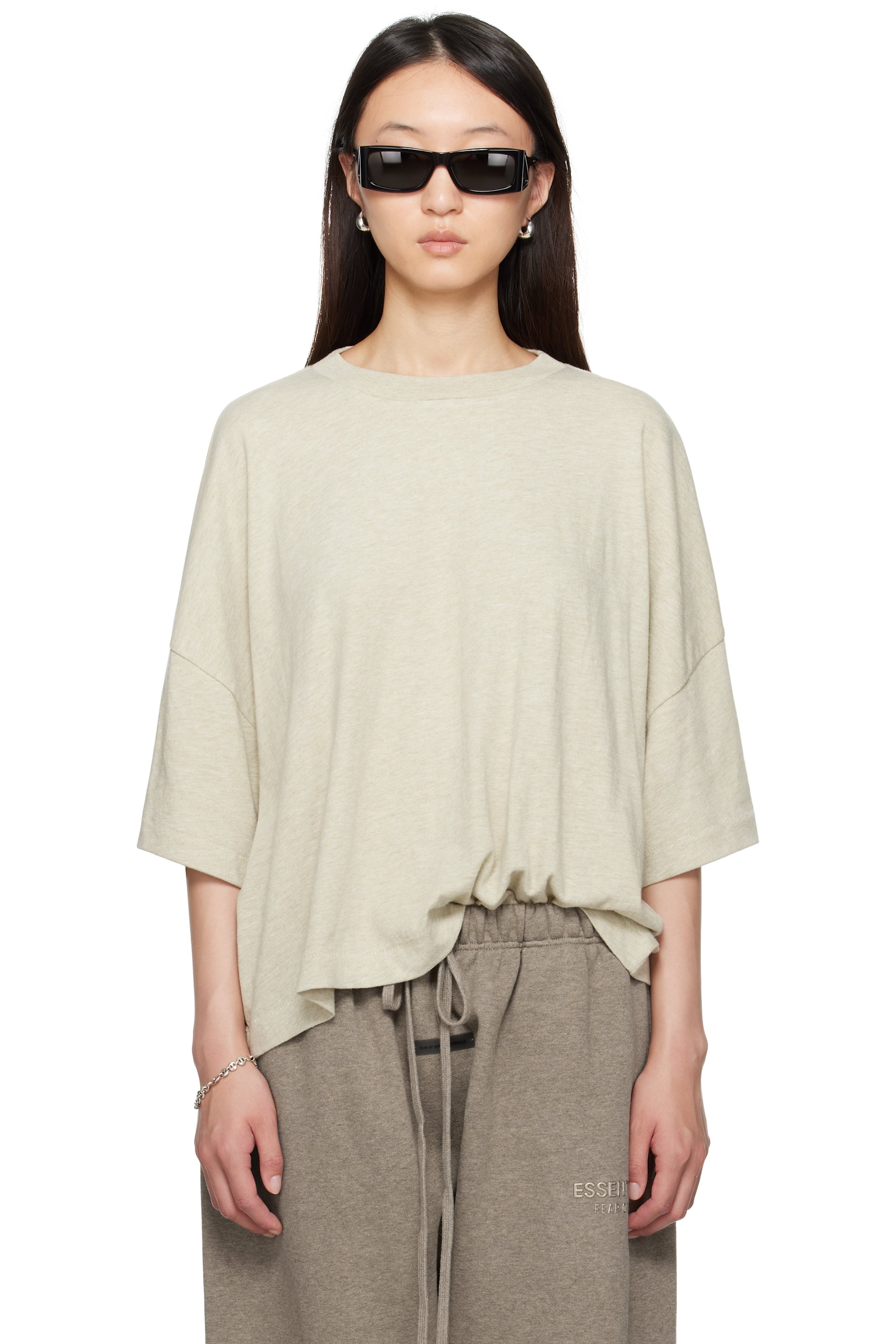 Fear of God ESSENTIALS - Beige Boxy T-shirt