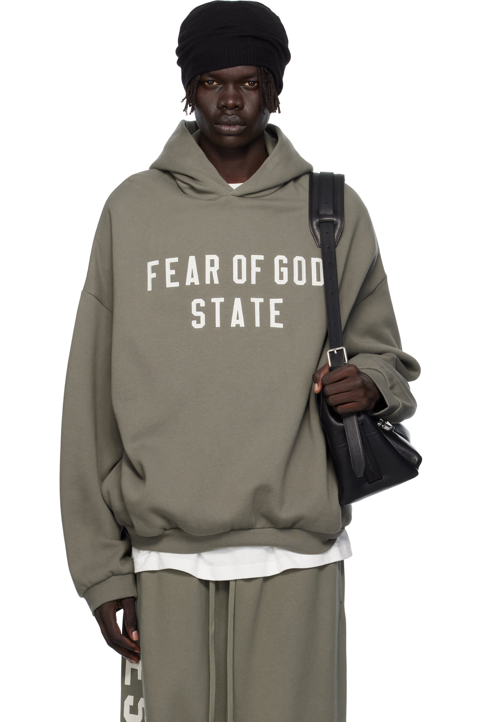 Fear of God ESSENTIALS - Gray 90s Fit Fleece Hoodie