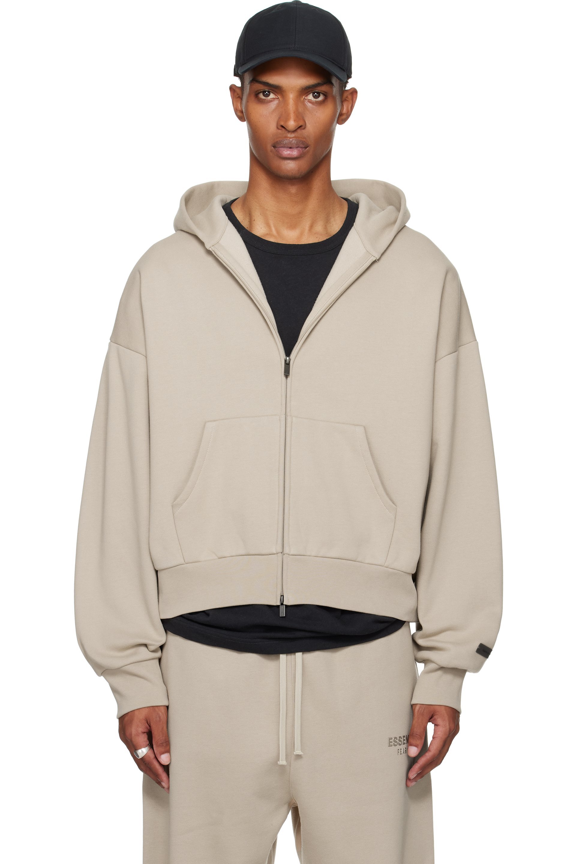Fear of God ESSENTIALS - 토프 클래식 핏 플리스 집업 후디