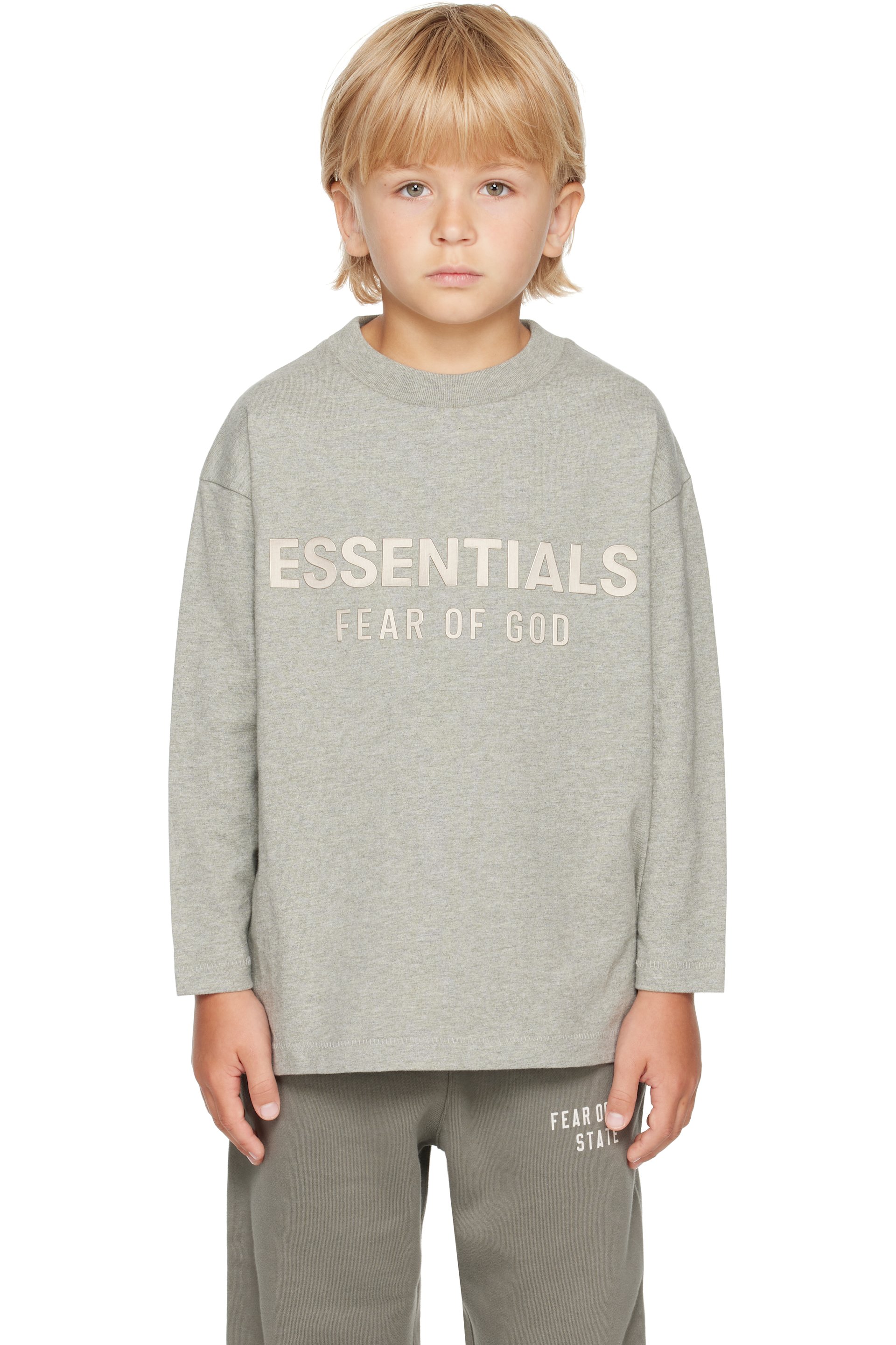 Fear of God ESSENTIALS - Enfant | T-shirt à manches longues gris