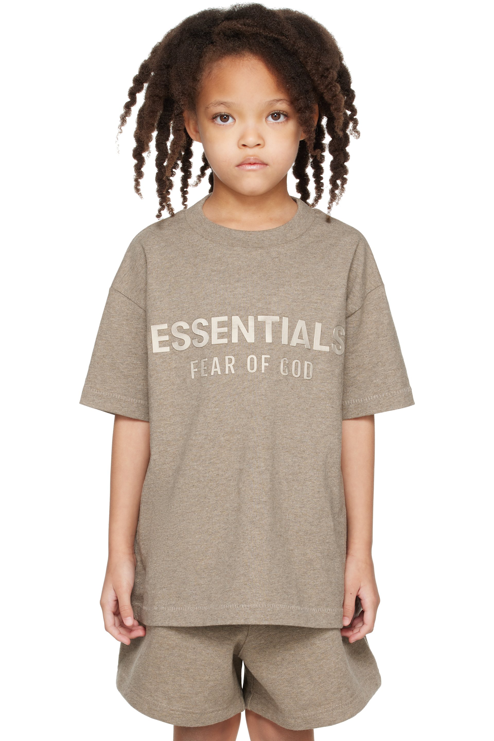 Fear of God ESSENTIALS - Kids Brown Classic T-shirt
