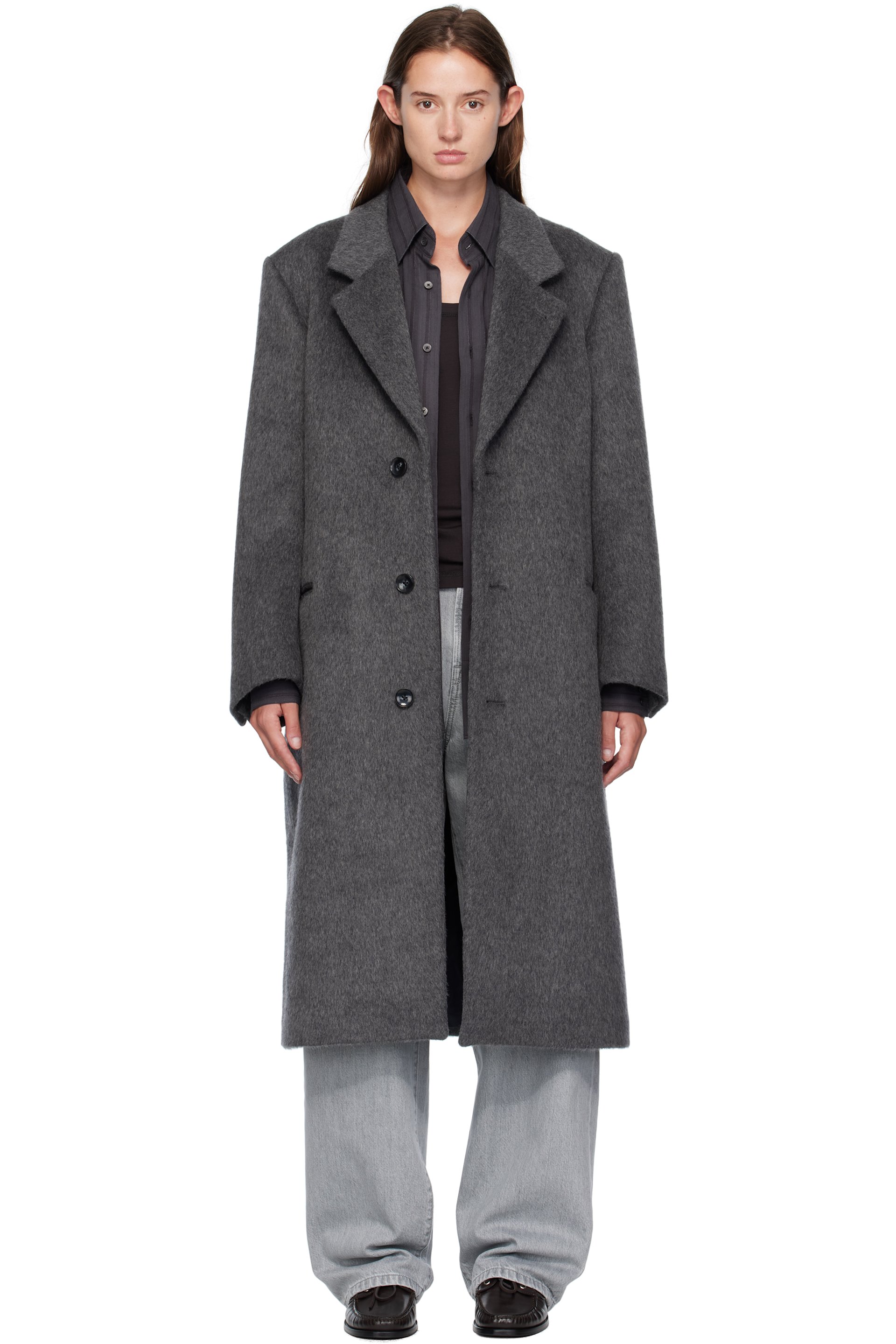 Carter Young - Manteau Hewitt gris en laine