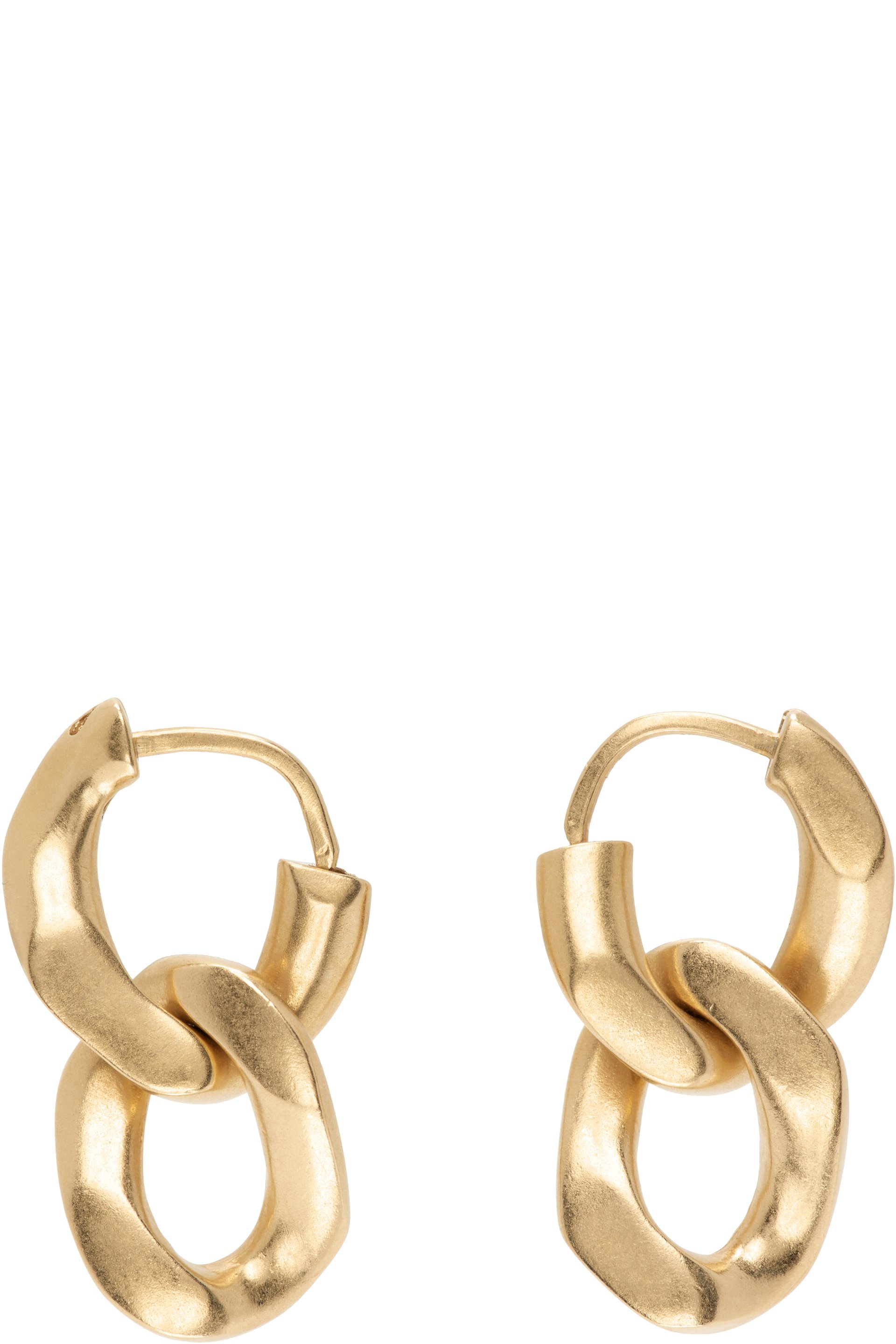 Maison Margiela - Boucles d'oreilles à maillons gourmette