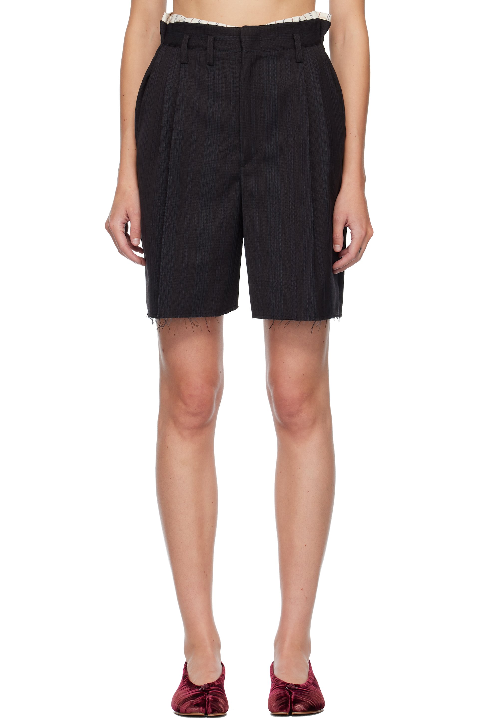 Maison Margiela - Short façon tailleur noir