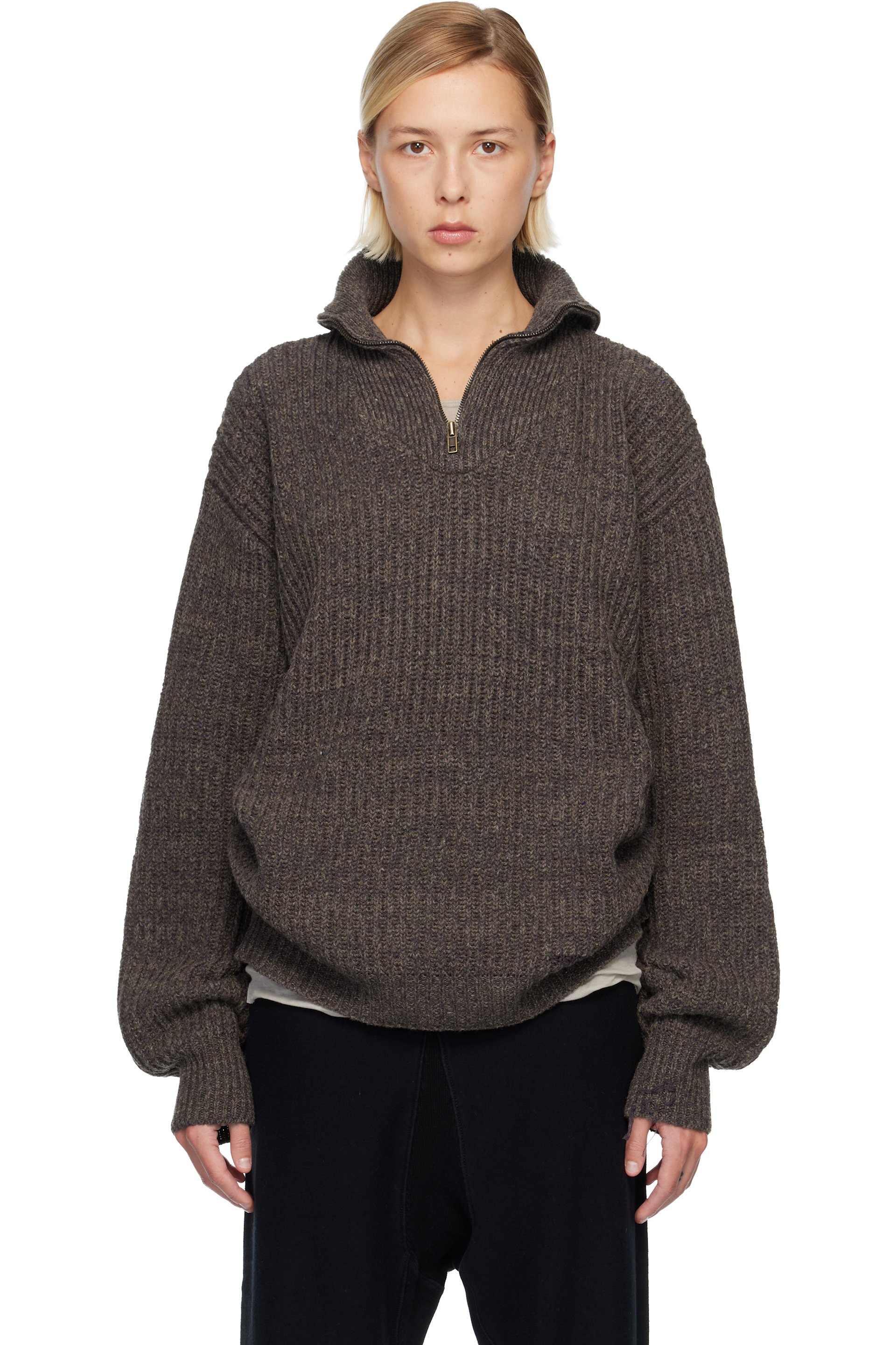 margetokyo ブルゾン Maison Margiela: Brown Half-Zip Jacket | SSENSE