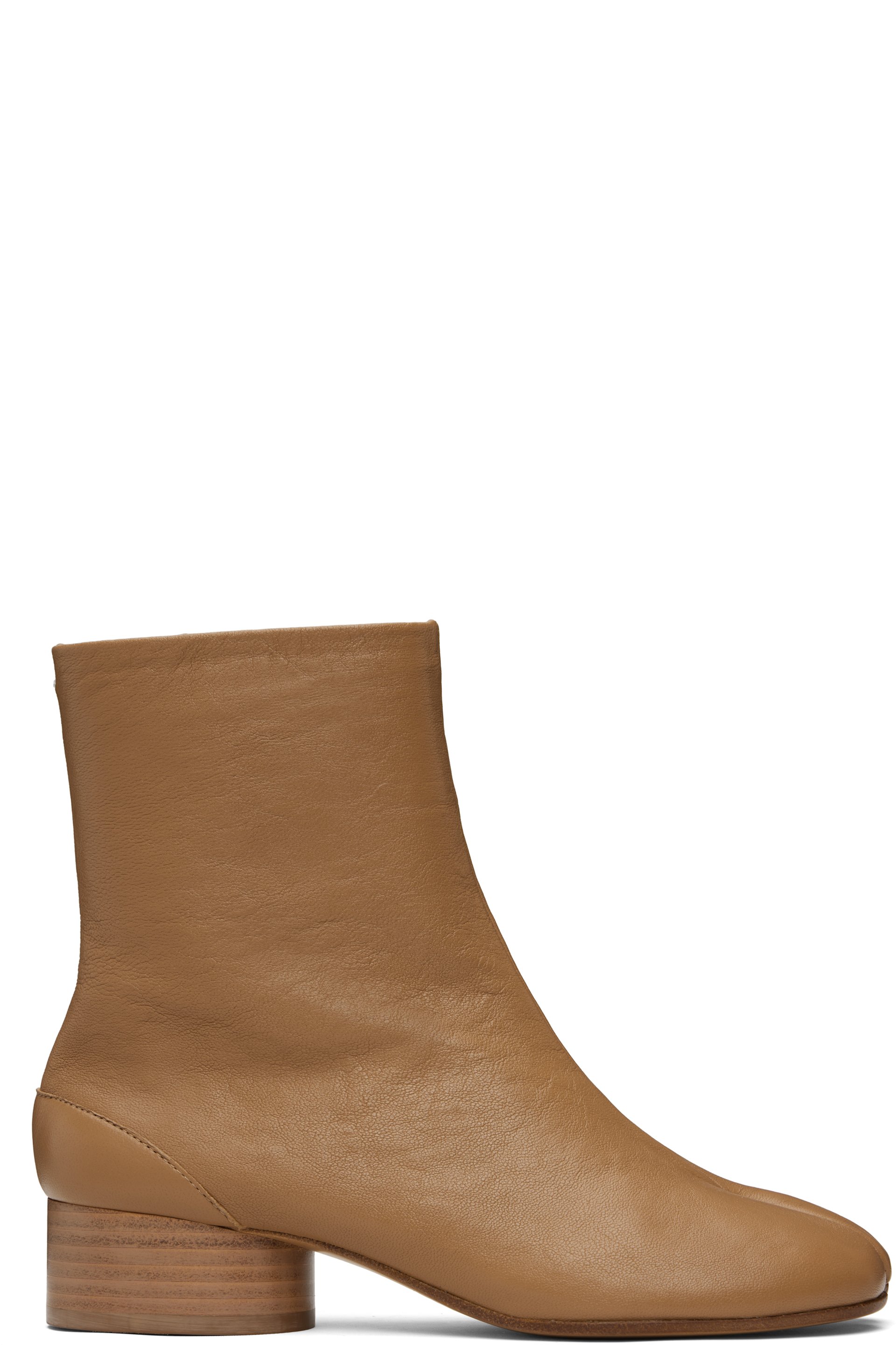 Maison Margiela - Bottines brun clair à bout Tabi