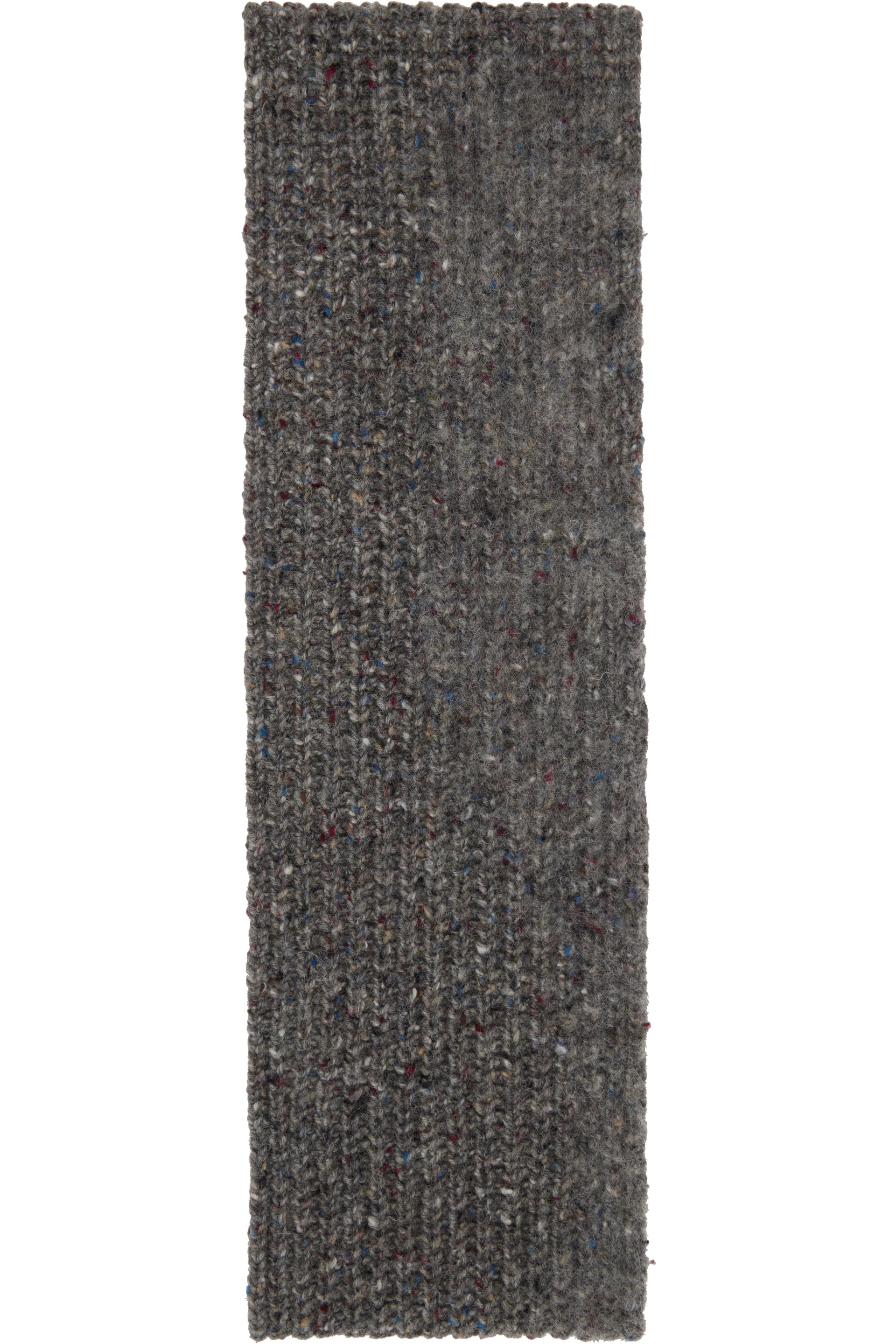 Maison Margiela - Écharpe grise à ornement cousu emblématique