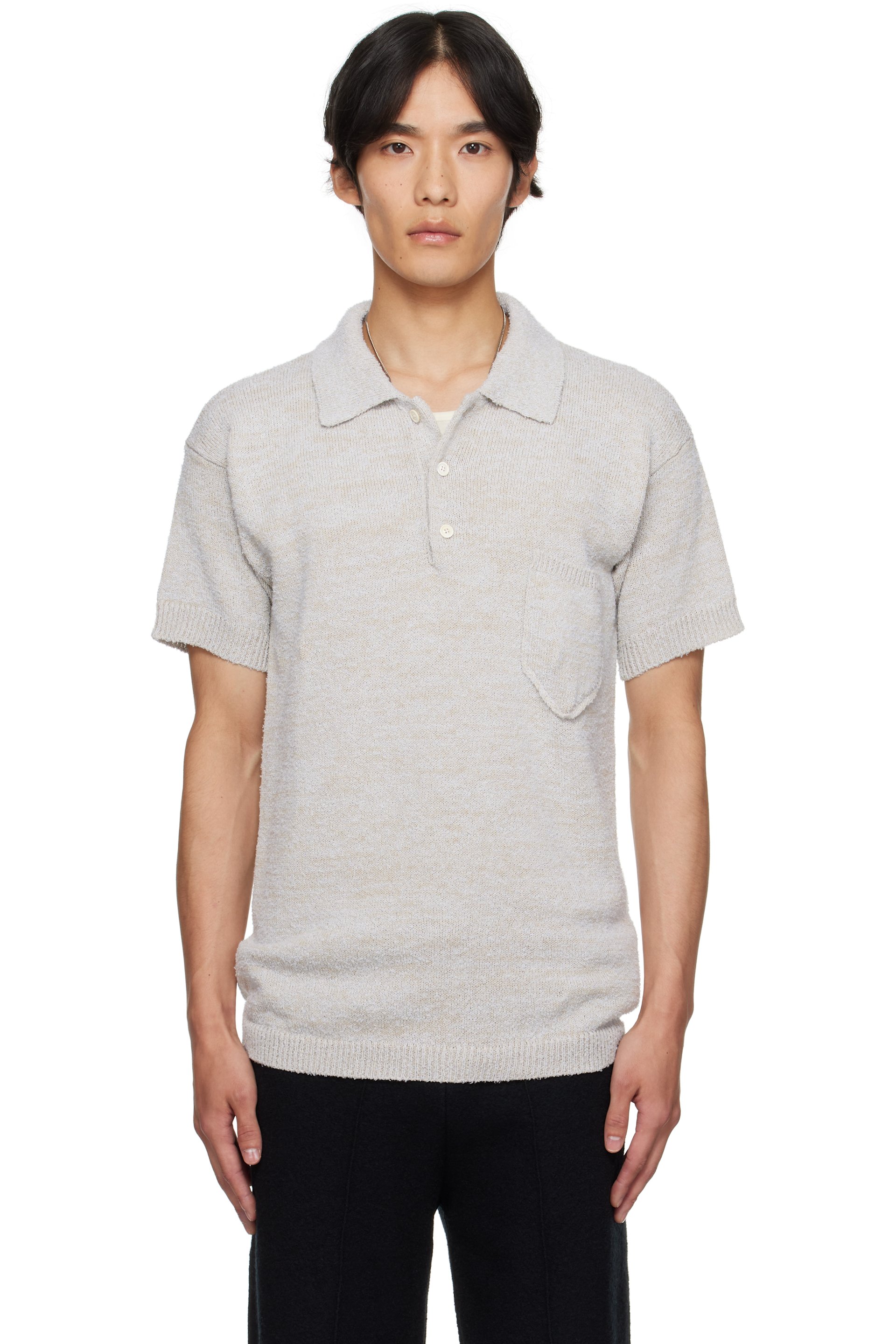 Maison Margiela - 米色贴袋 Polo 衫