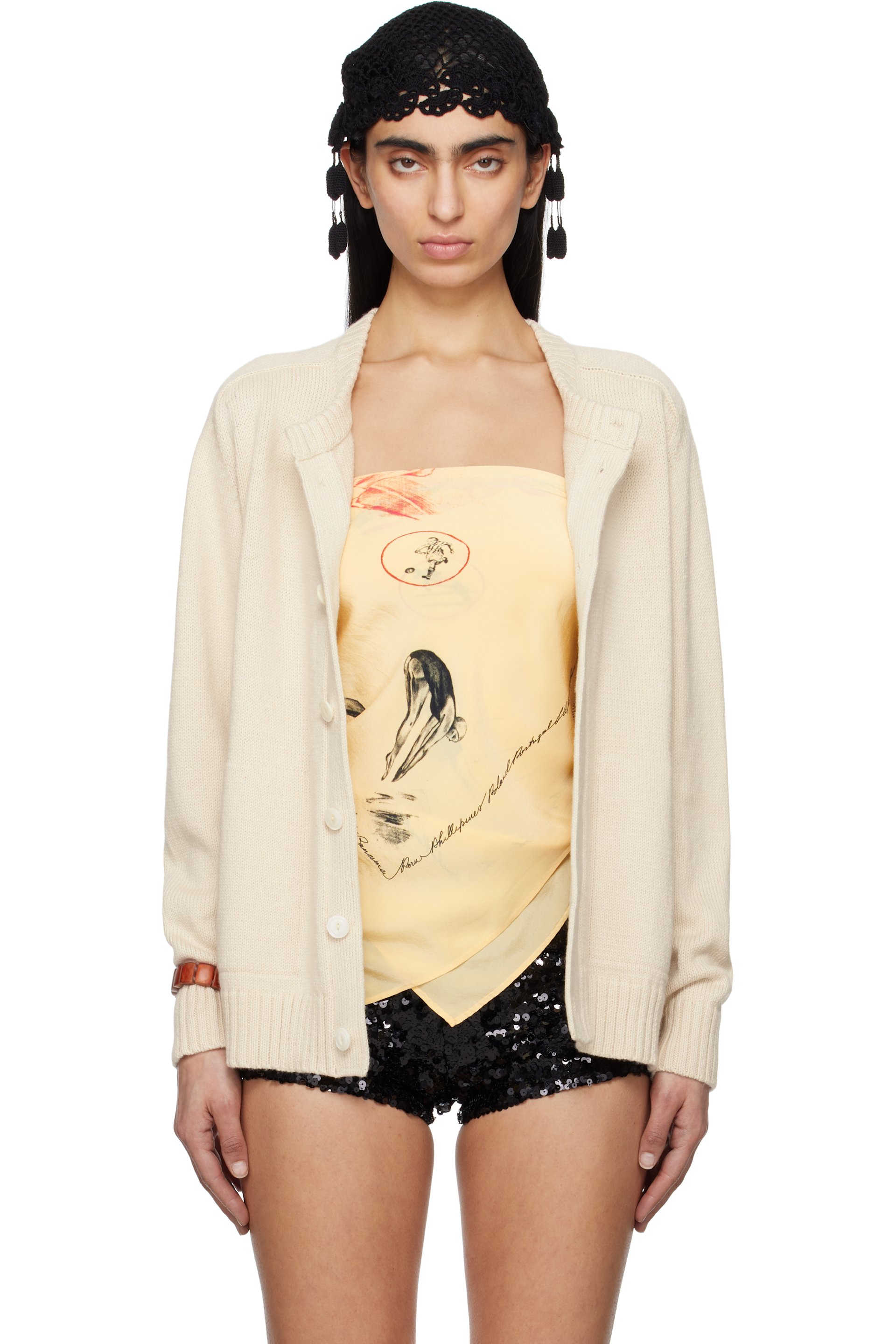 Bode - Off-White Meringue Cardigan