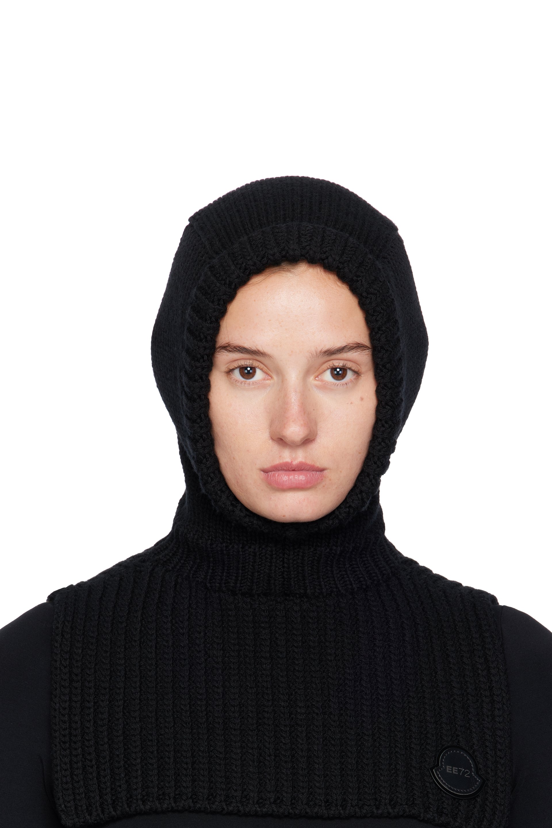 Moncler Genius - Passe-montagne noir en laine - Moncler x EE72