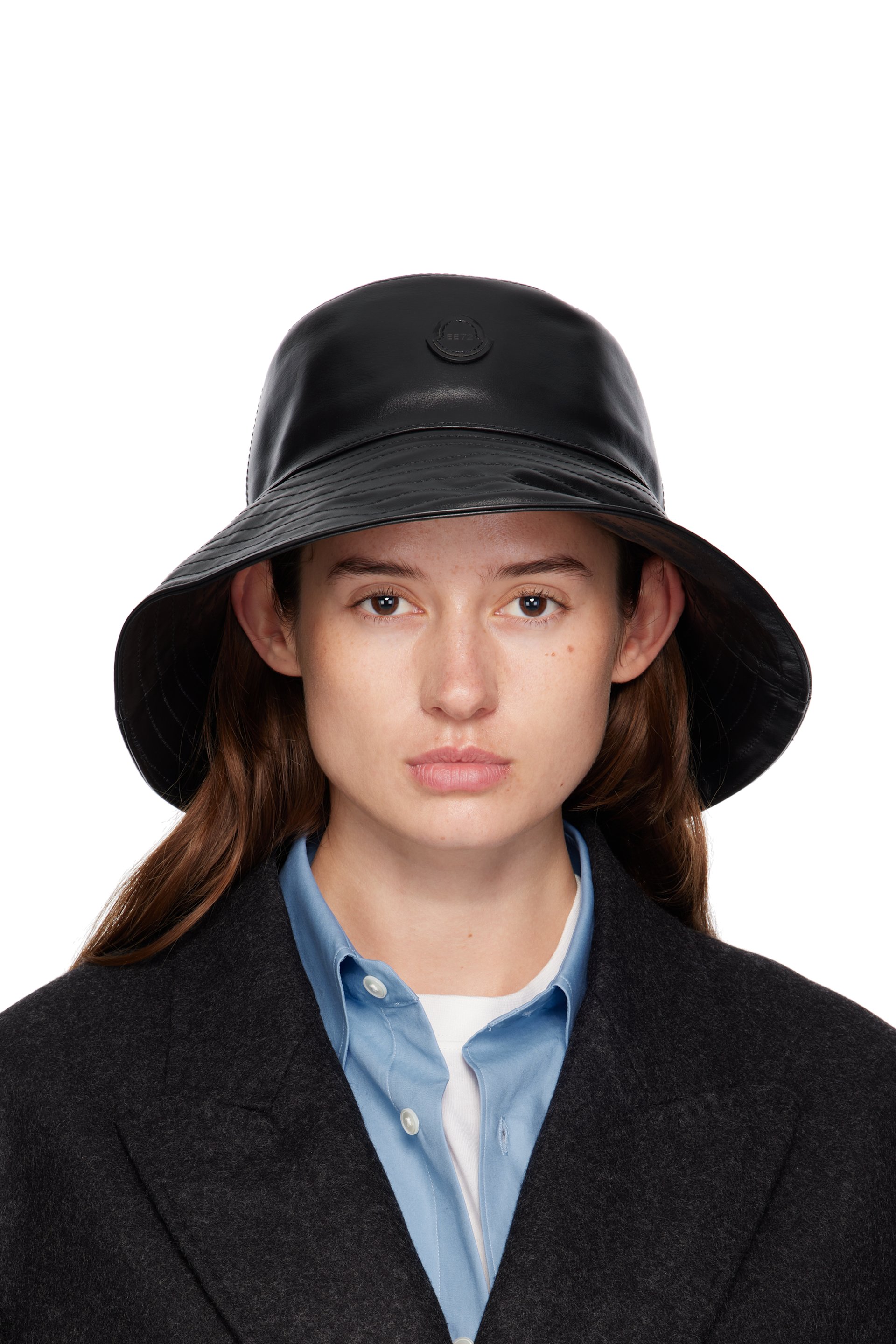 Moncler Genius - Chapeau bob noir en cuir - Moncler x EE72