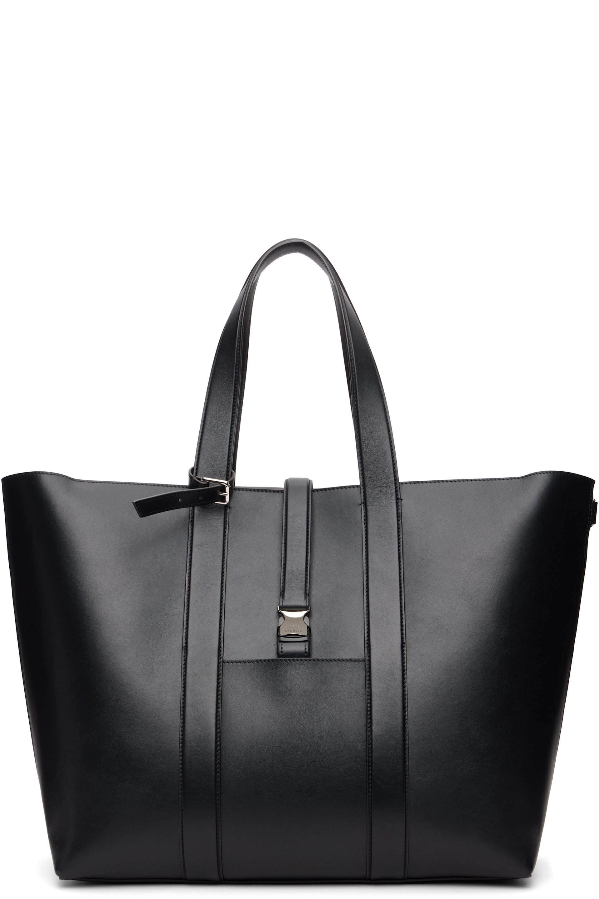 Moncler Genius: Moncler x EE72 Black EE Leather Tote | SSENSE