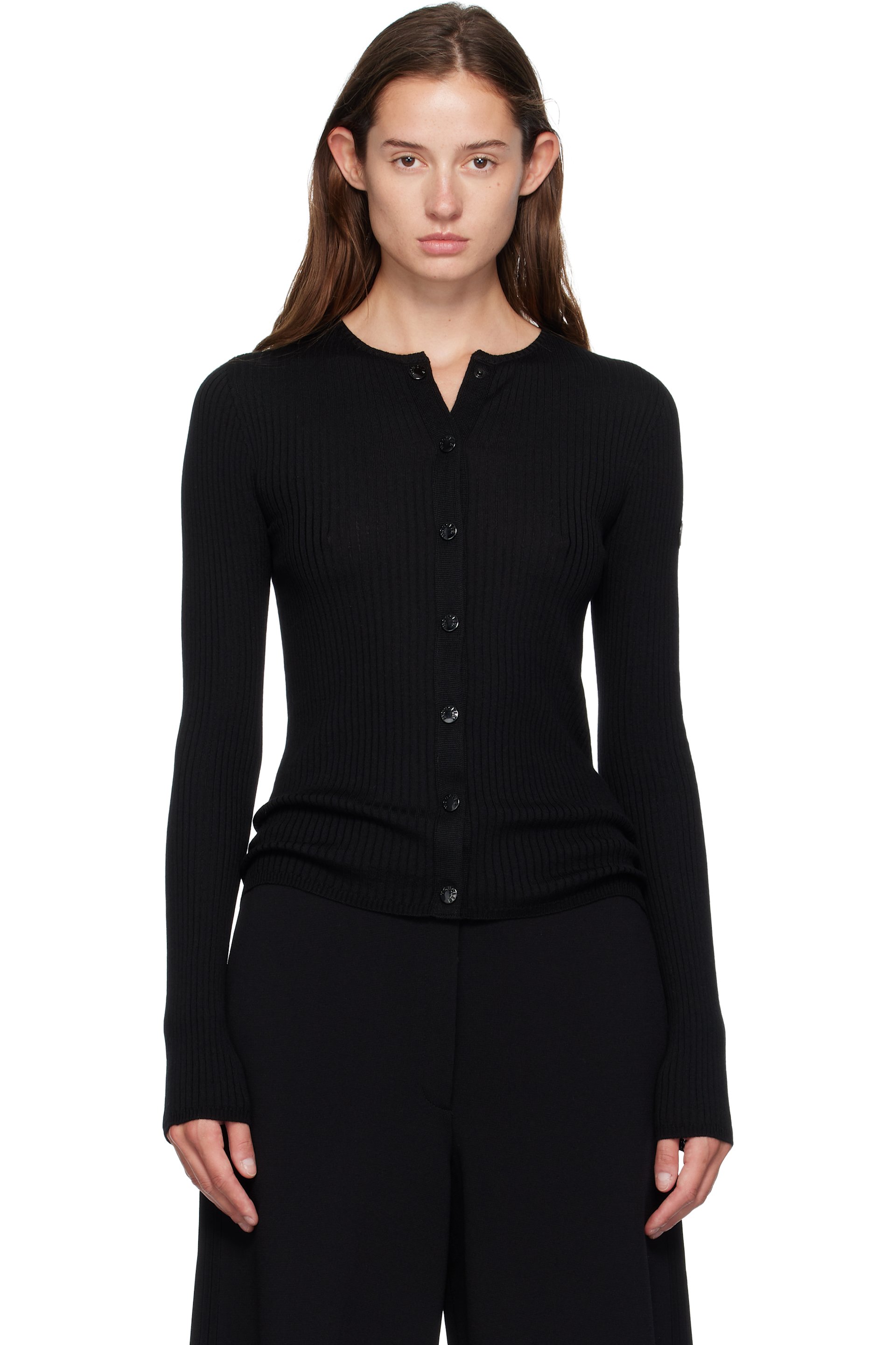 Moncler Genius - Cardigan noir en laine - Moncler x EE72